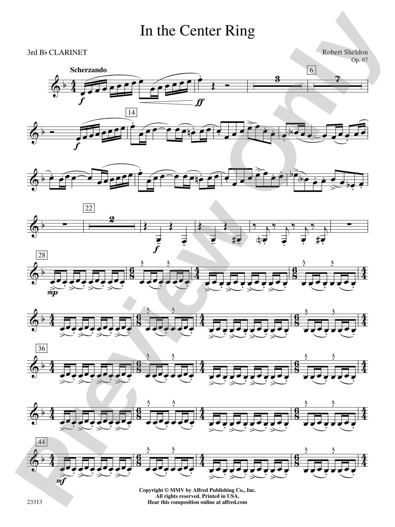 In the Center Ring: 3rd B-flat Clarinet