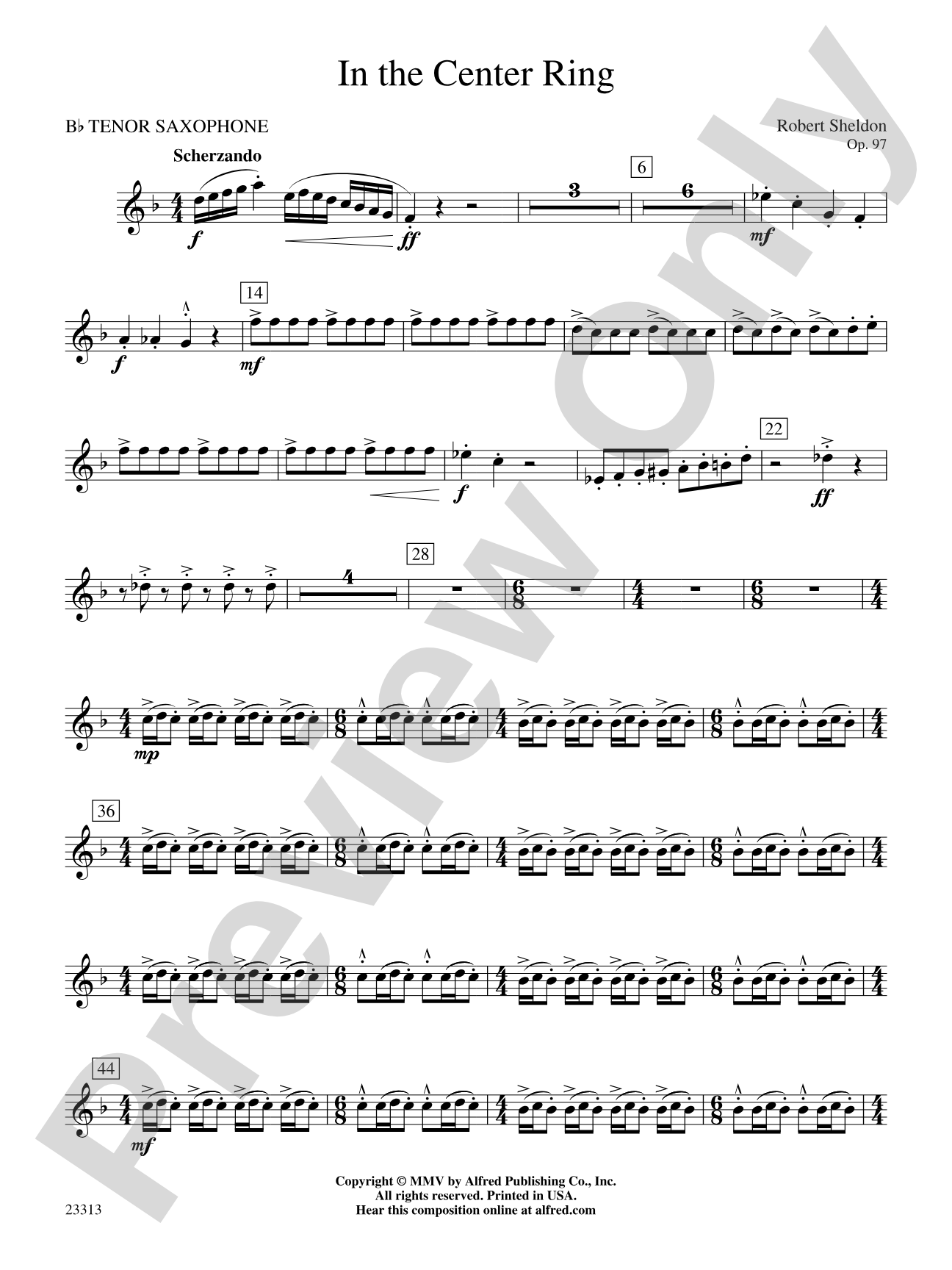 In the Center Ring: B-flat Tenor Saxophone