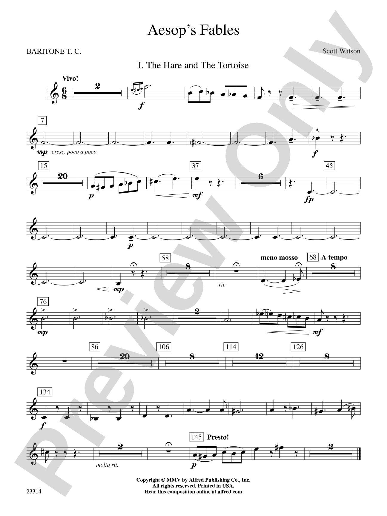 Aesop's Fables: Baritone T.C.