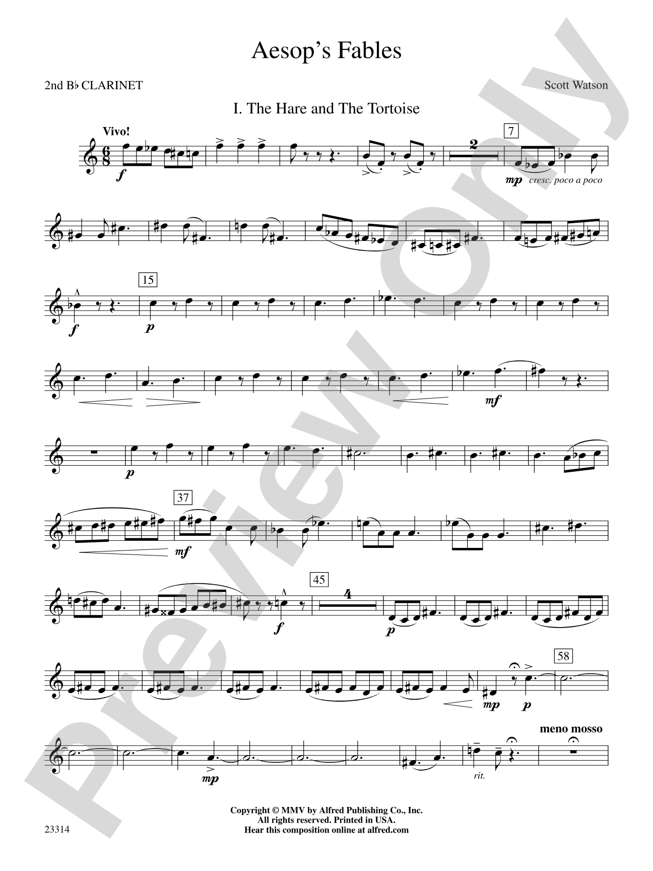 Aesop's Fables: 2nd B-flat Clarinet