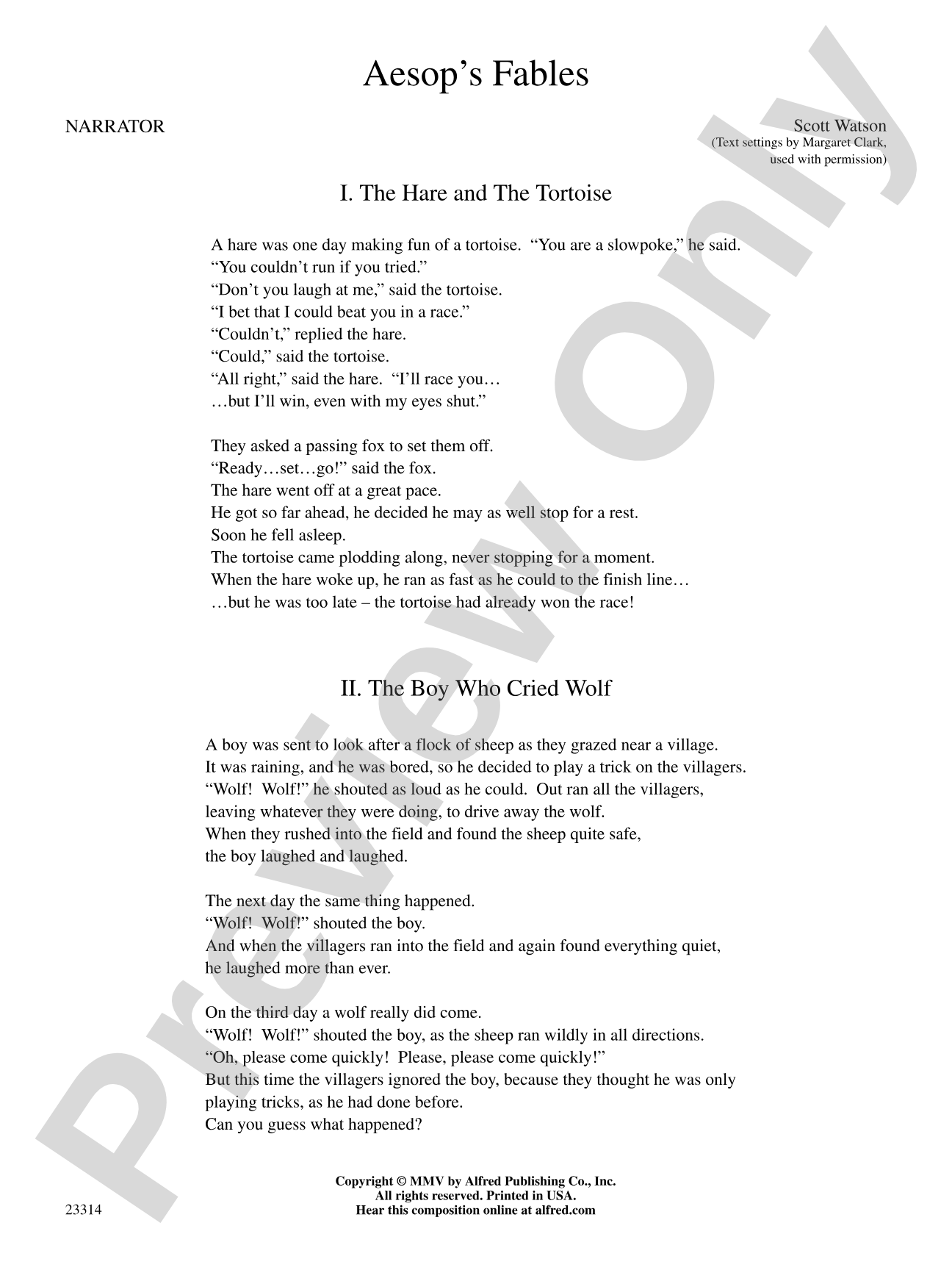 Aesop's Fables: Narrator