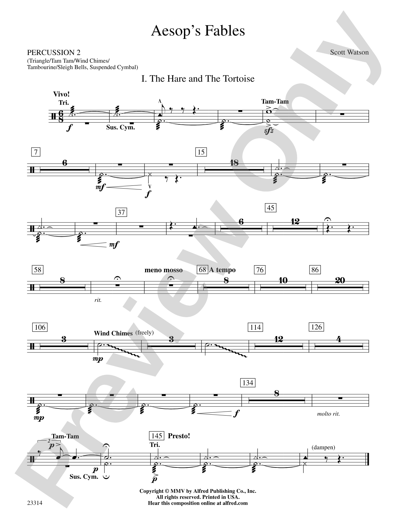 Aesop's Fables: 2nd Percussion