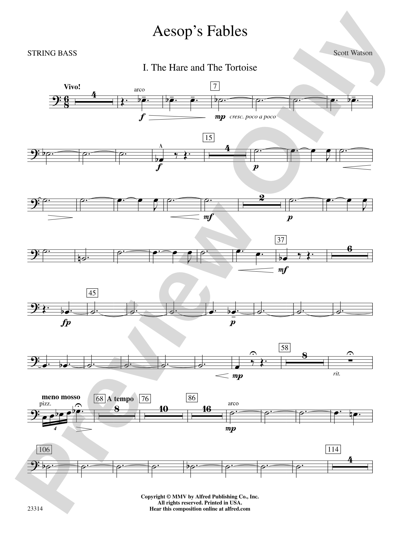 Aesop's Fables: String Bass