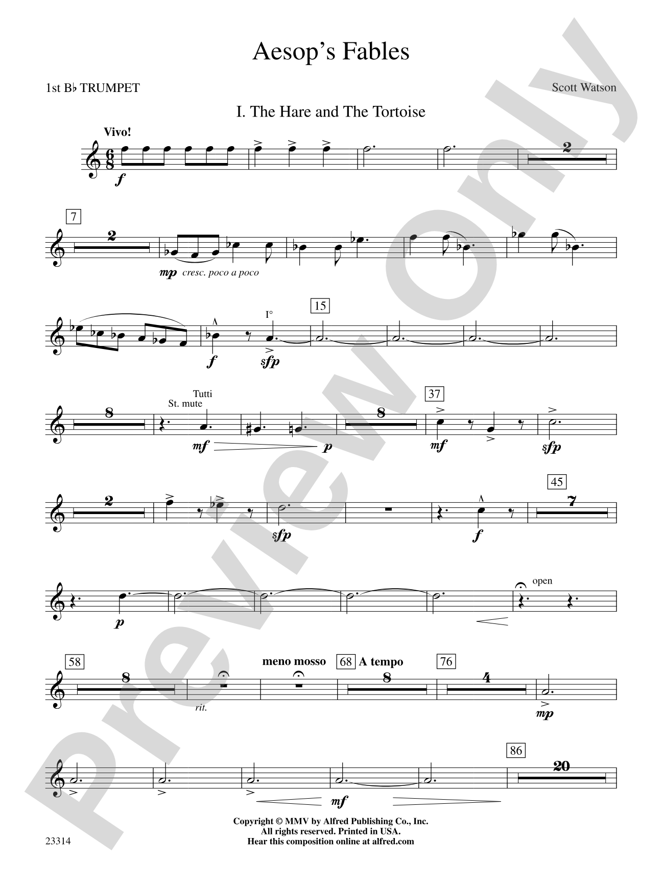 Aesop's Fables: 1st B-flat Trumpet