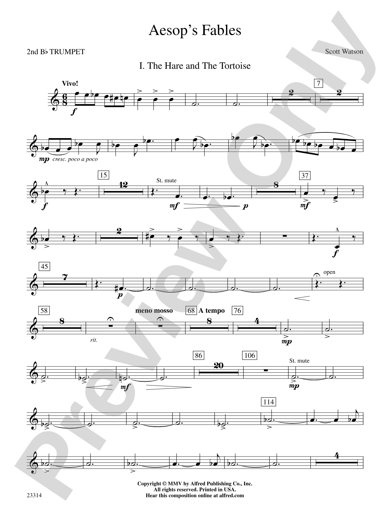 Aesop's Fables: 2nd B-flat Trumpet
