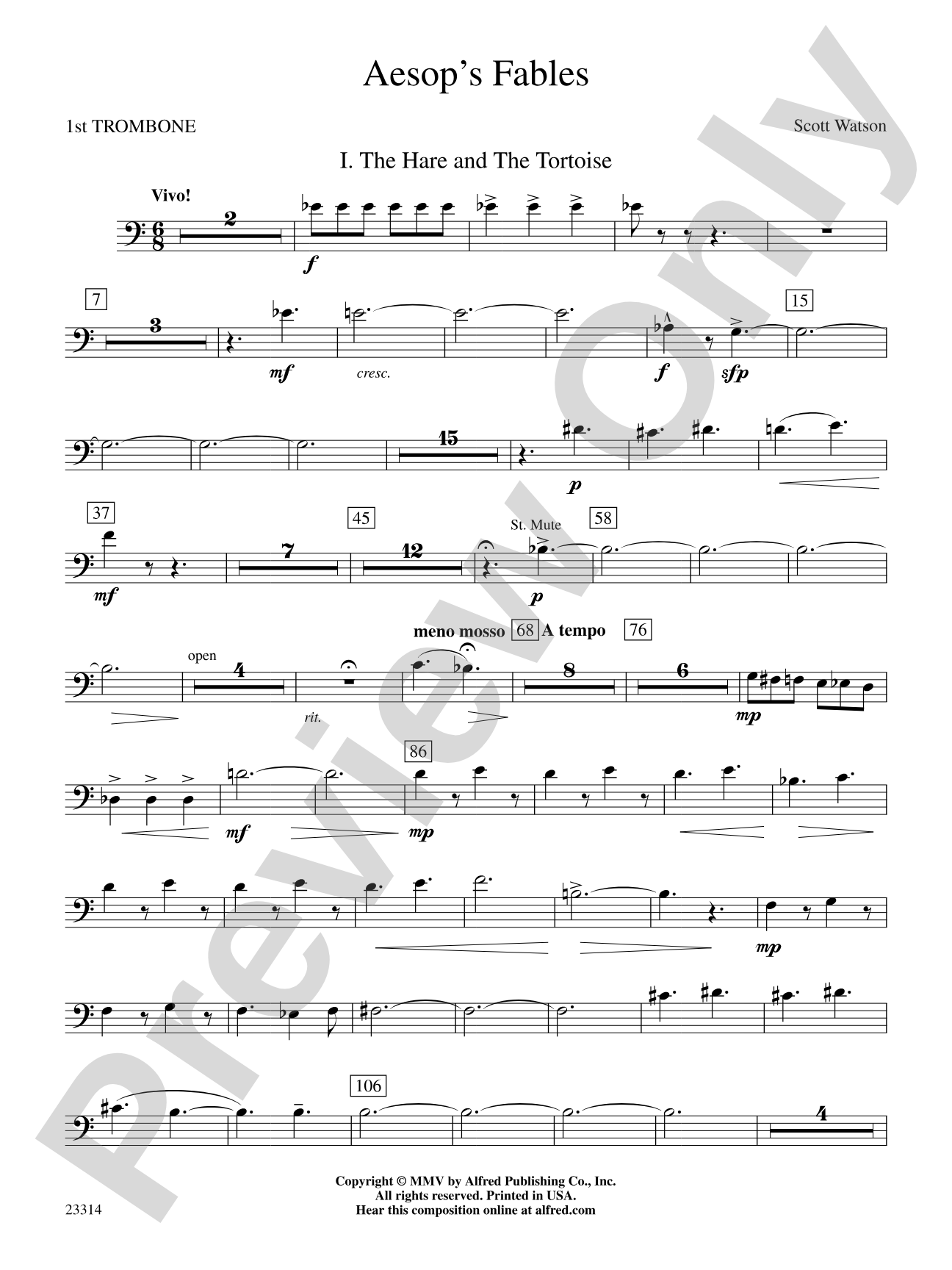 Aesop's Fables: 1st Trombone