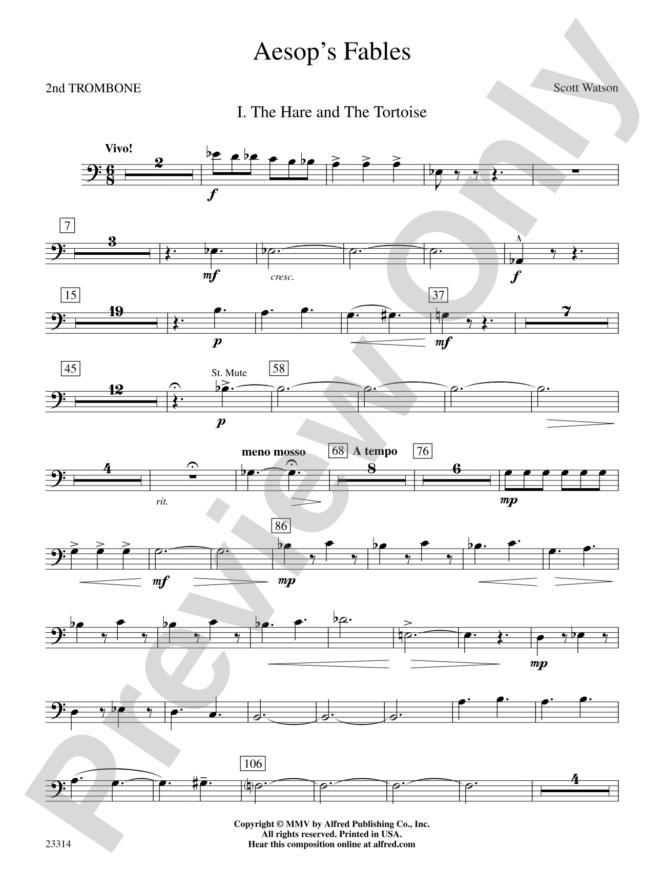 Aesop's Fables: 2nd Trombone