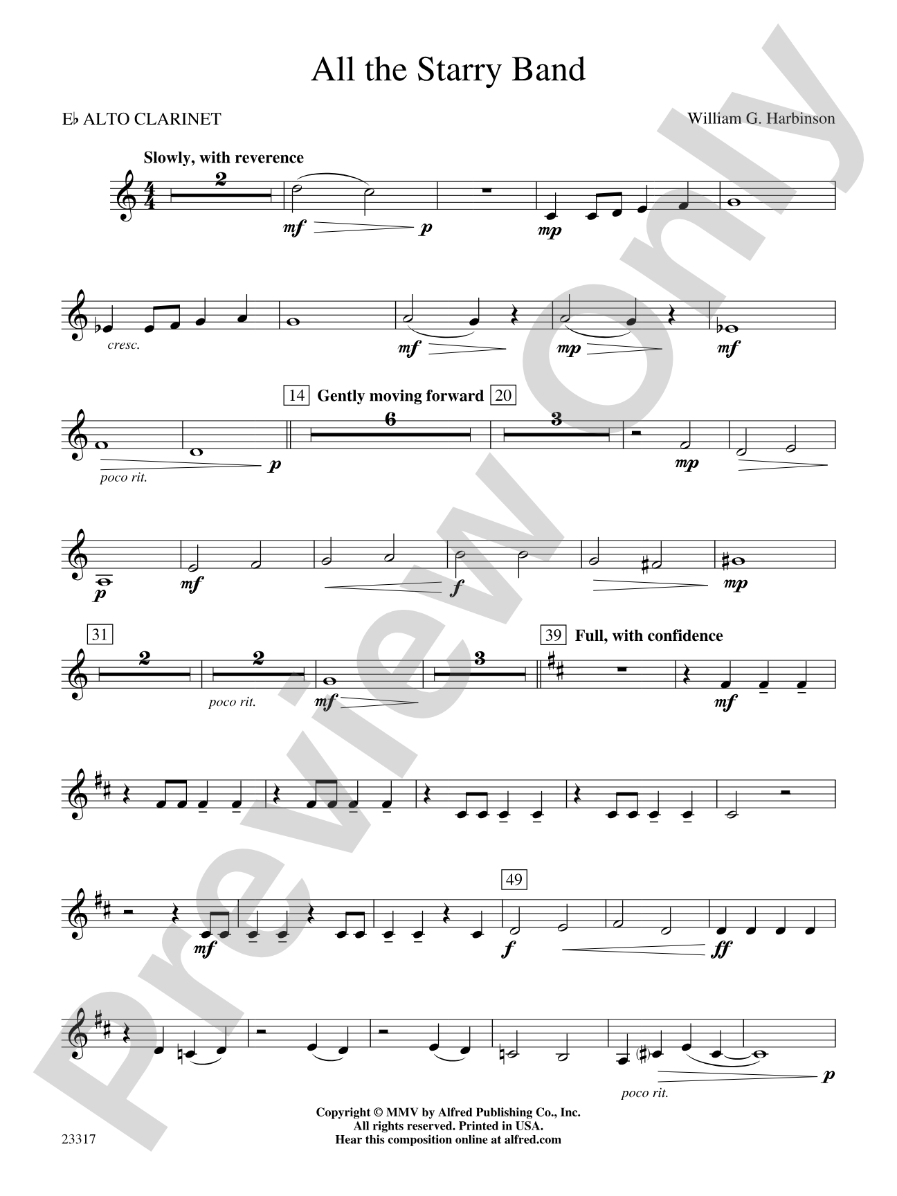 All the Starry Band: E-flat Alto Clarinet