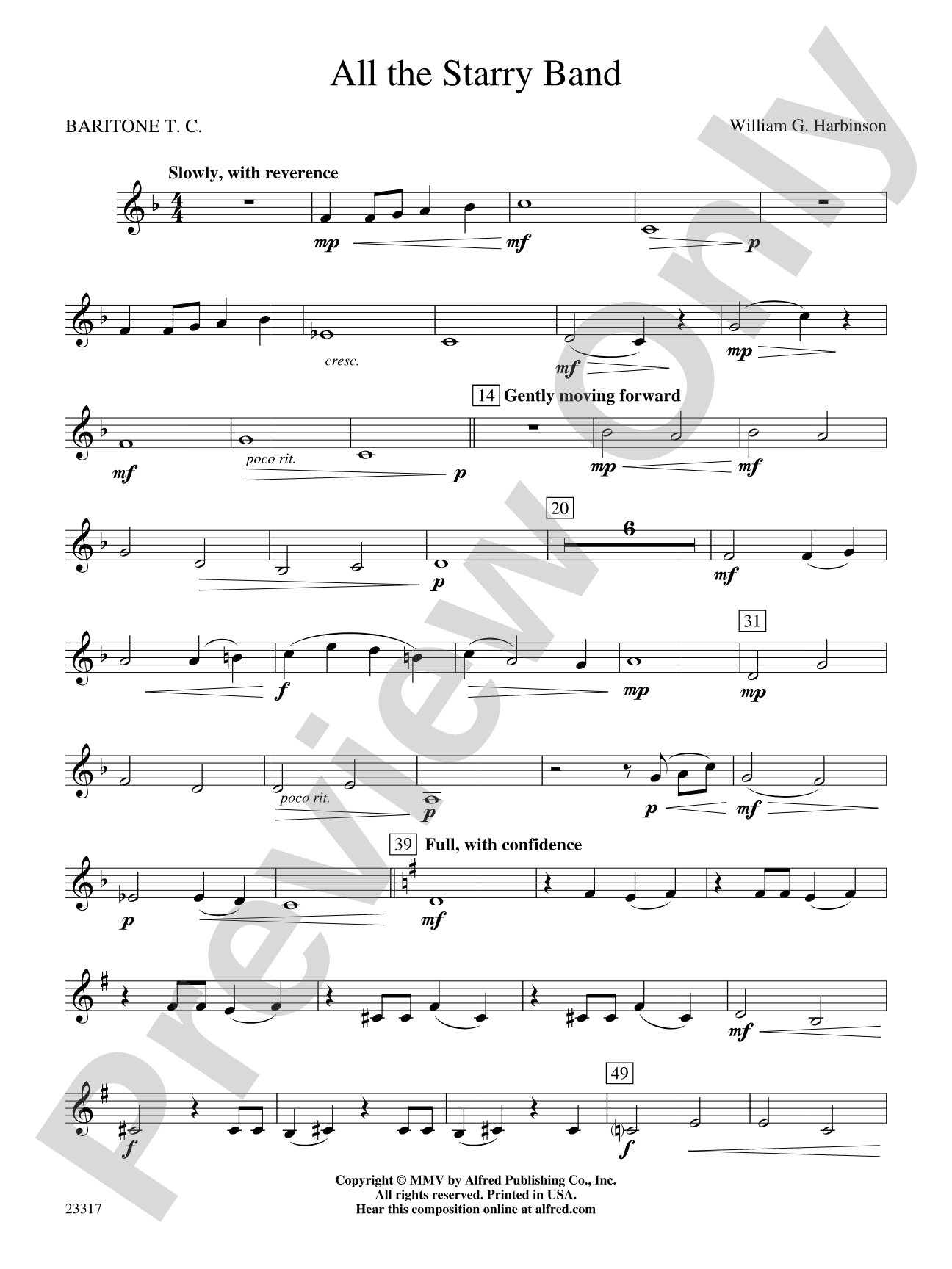 All the Starry Band: Baritone T.C.