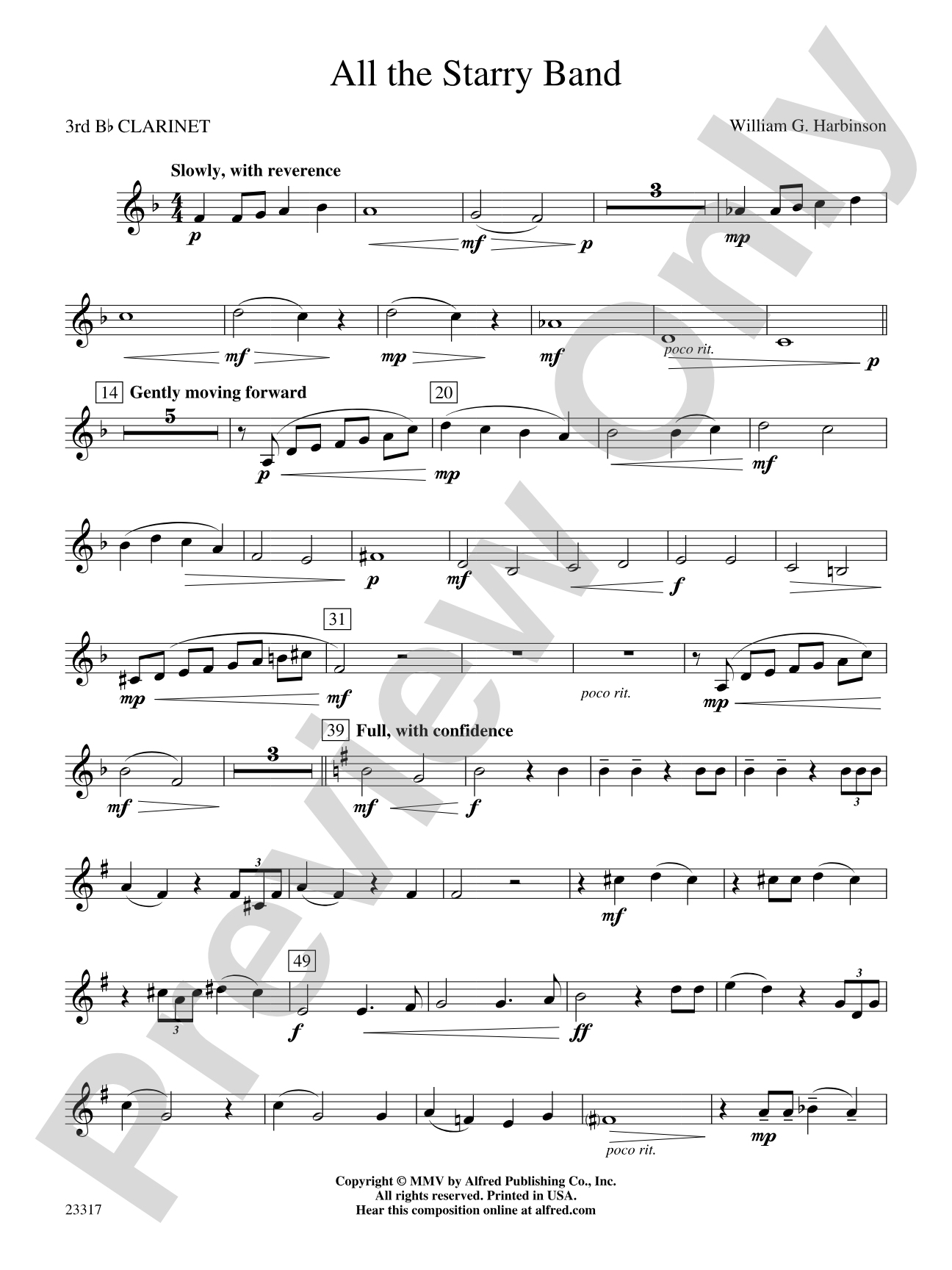 All the Starry Band: 3rd B-flat Clarinet