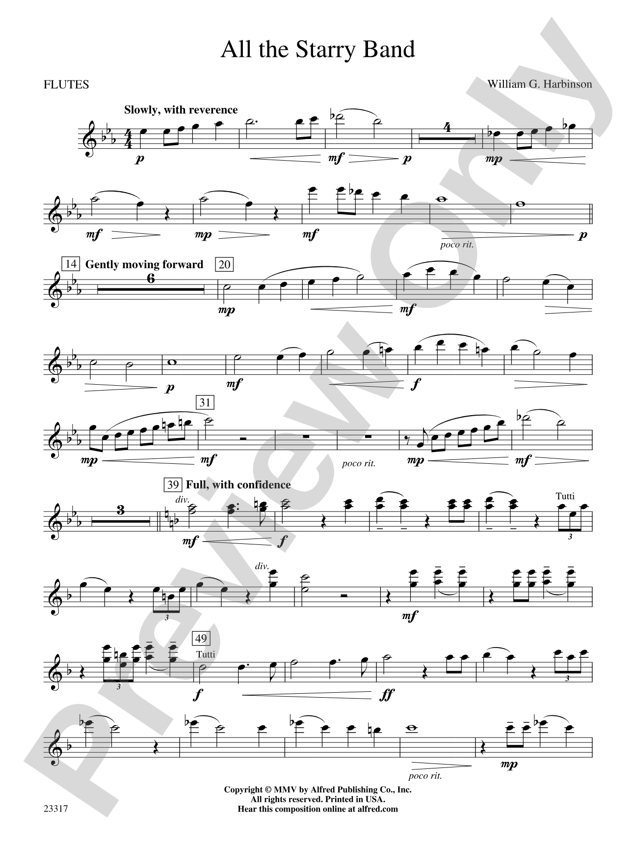 All the Starry Band: Flute