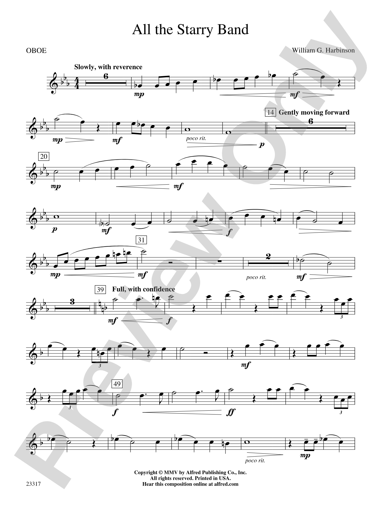All the Starry Band: Oboe