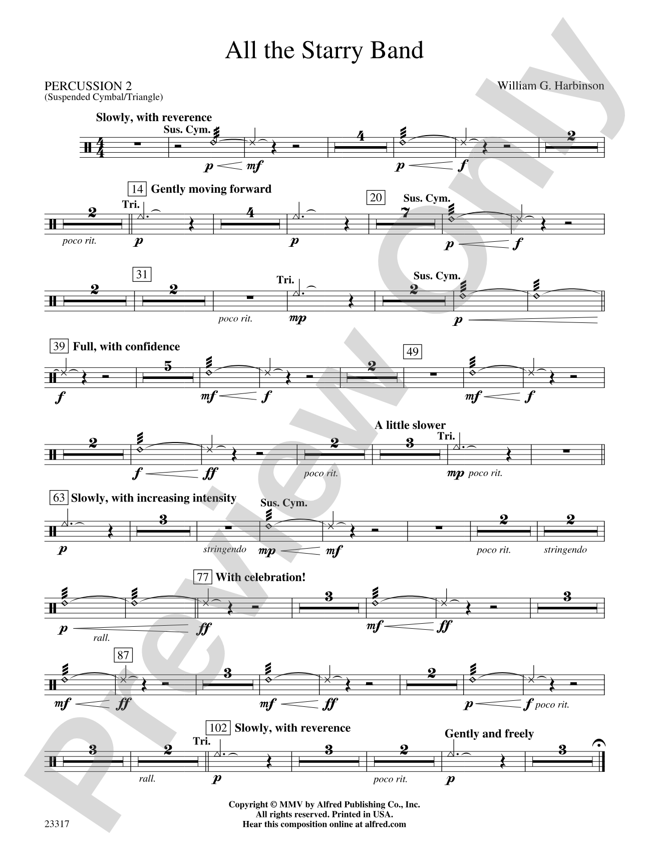 All the Starry Band: 2nd Percussion