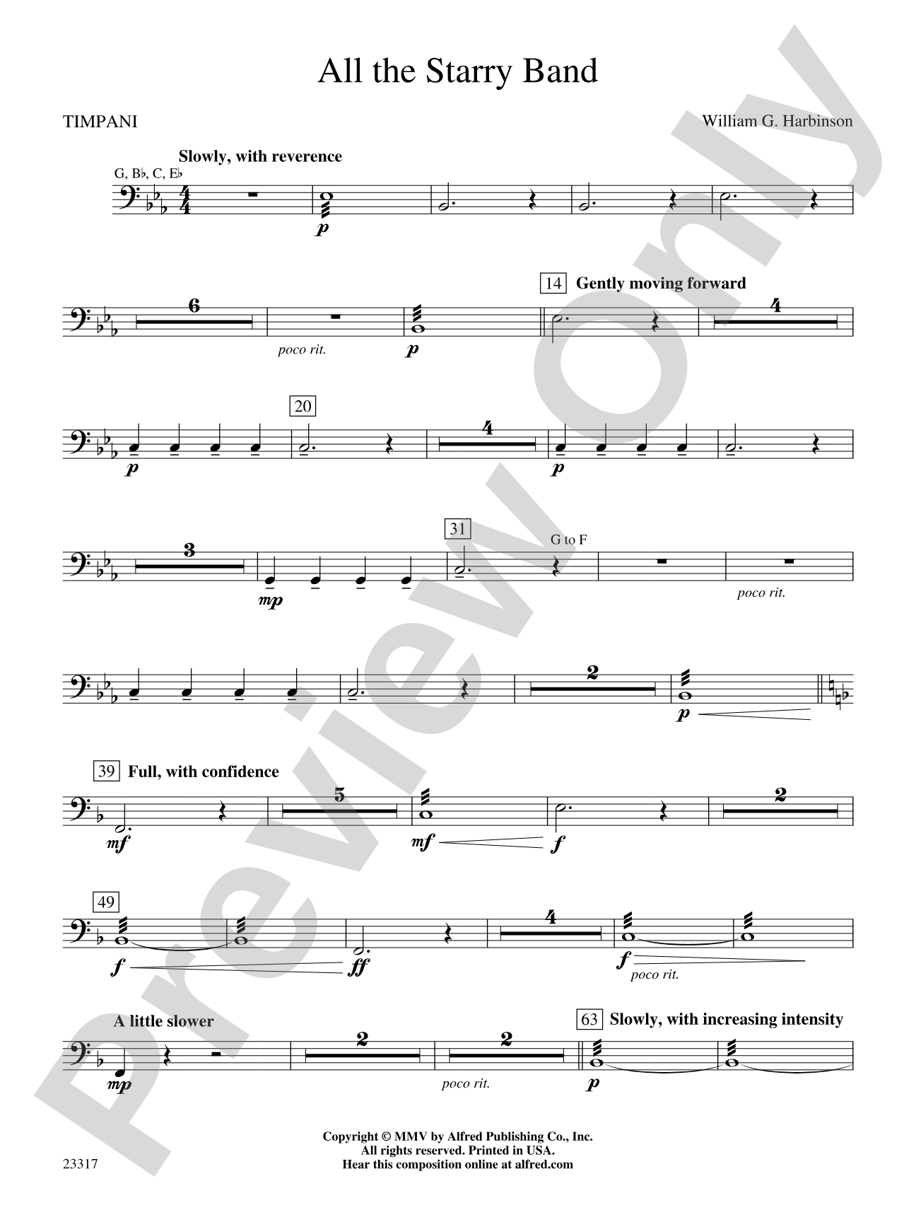 All the Starry Band: Timpani