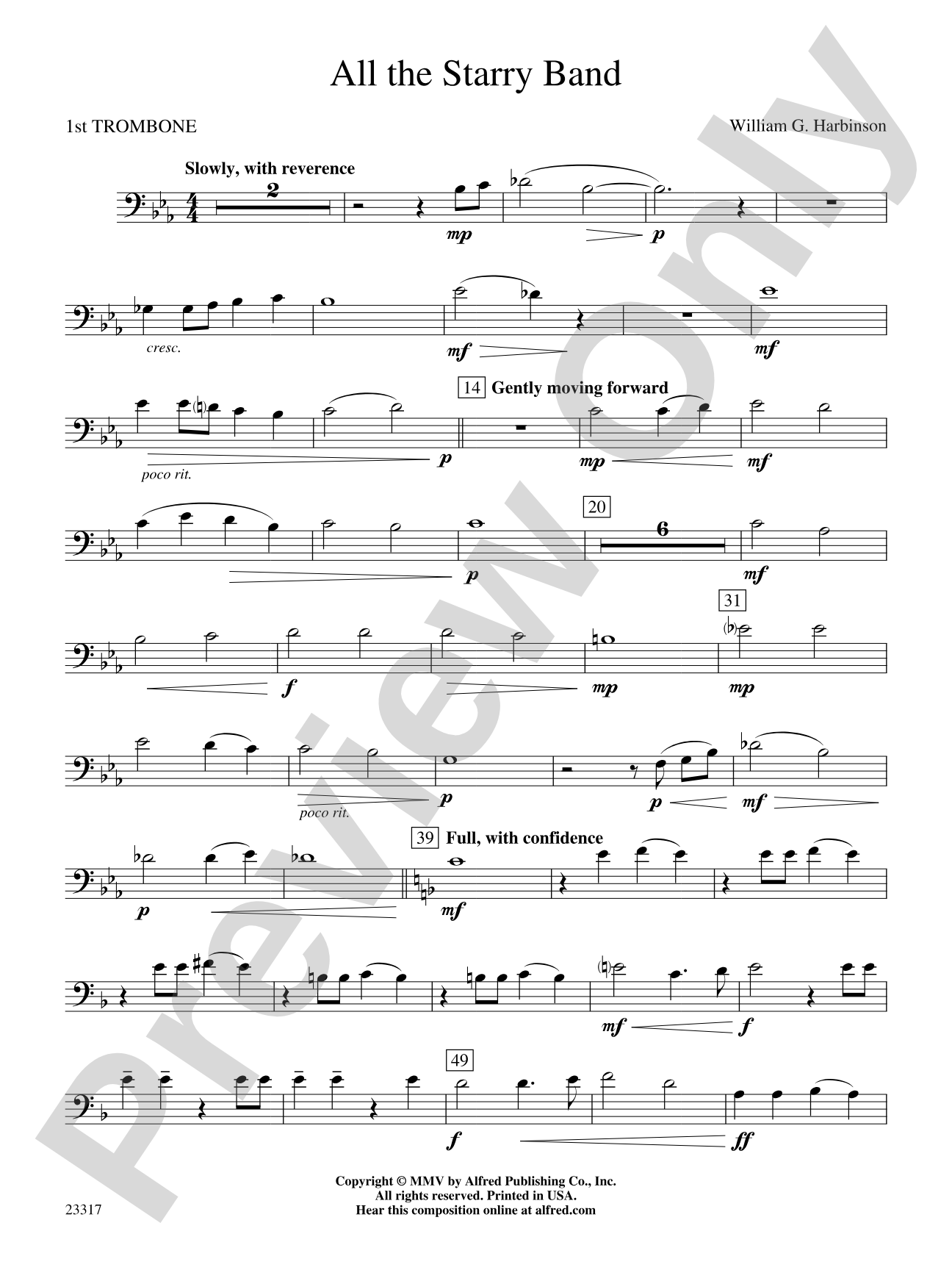 All the Starry Band: 1st Trombone