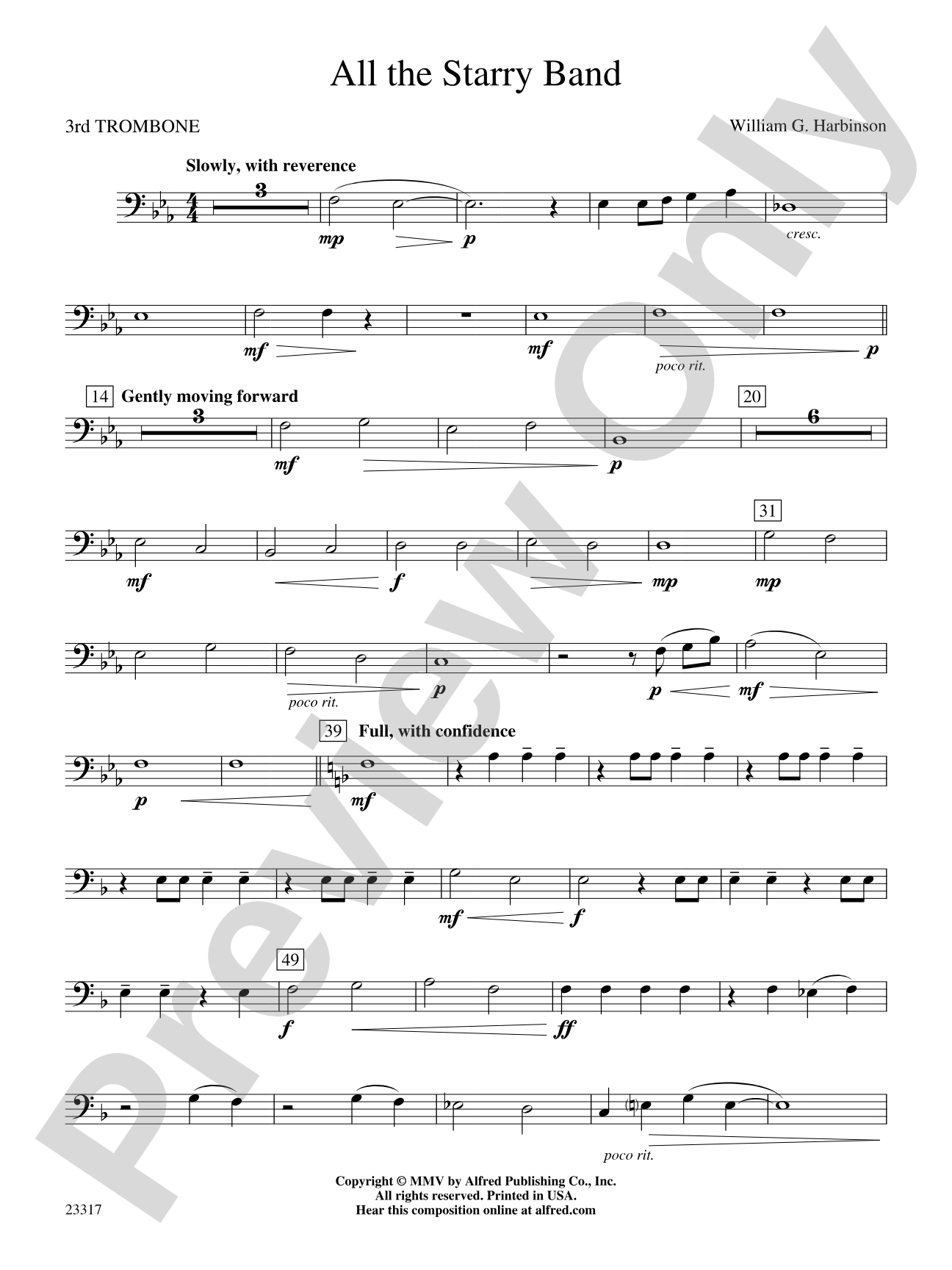 All the Starry Band: 3rd Trombone