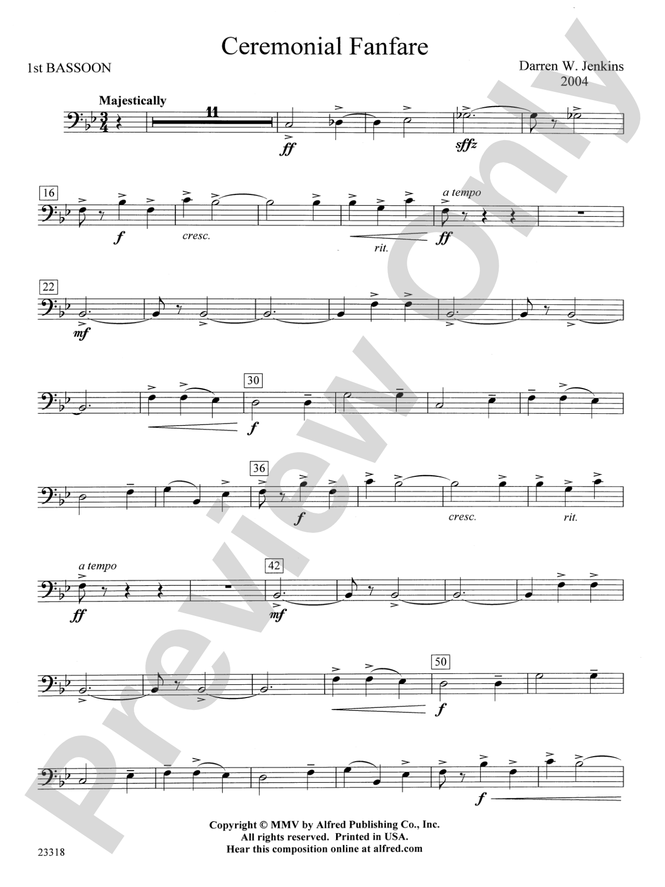 Ceremonial Fanfare: Bassoon