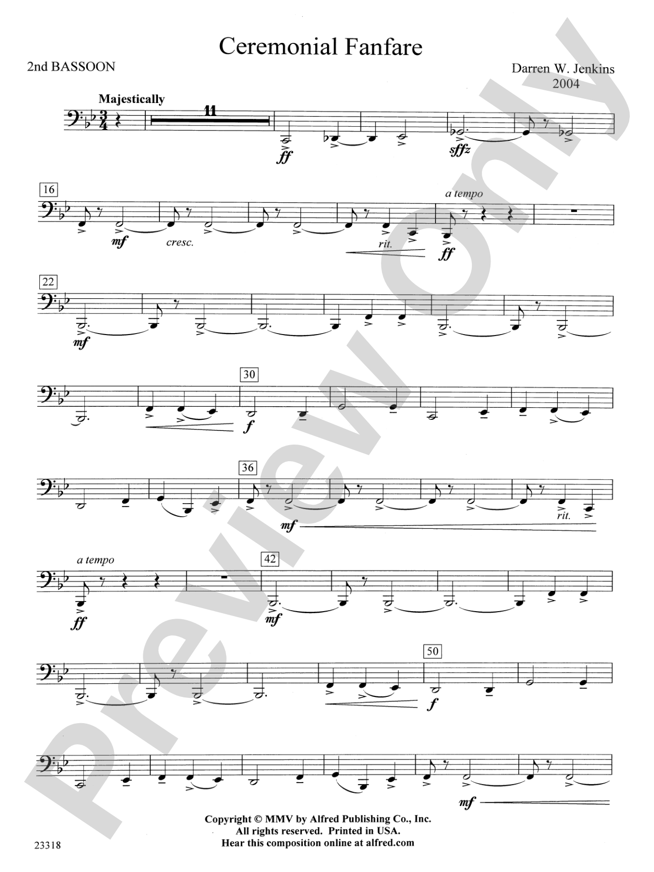 Ceremonial Fanfare: 2nd Bassoon