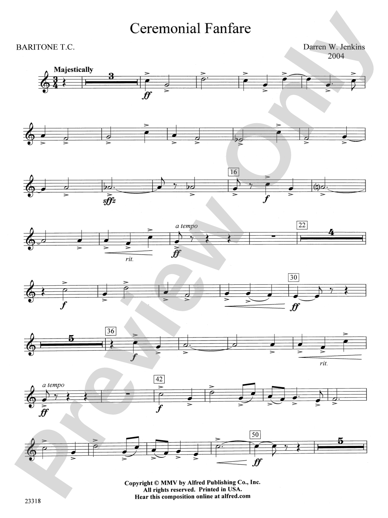 Ceremonial Fanfare: Baritone T.C.