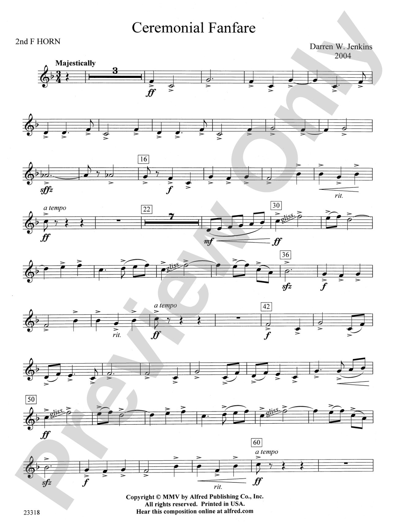 Ceremonial Fanfare: 2nd F Horn