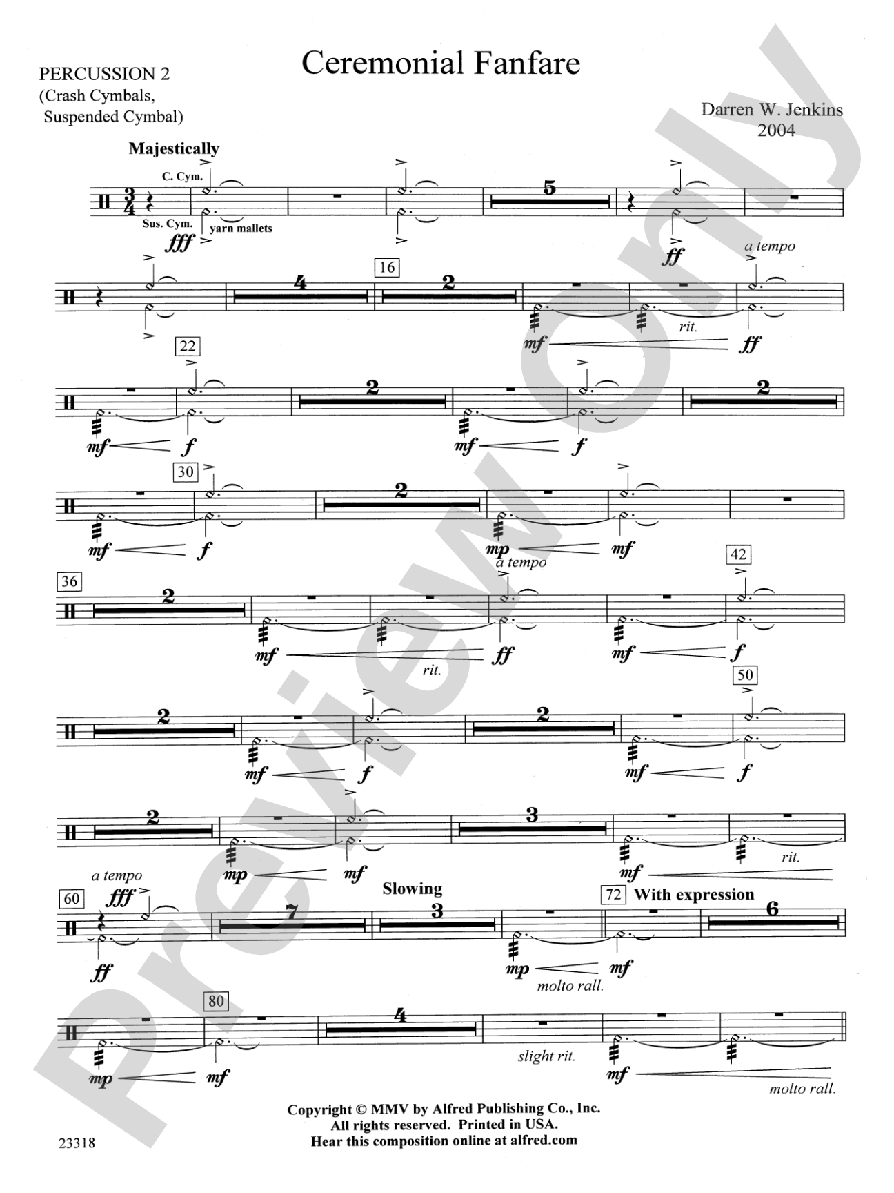 Ceremonial Fanfare: 2nd Percussion