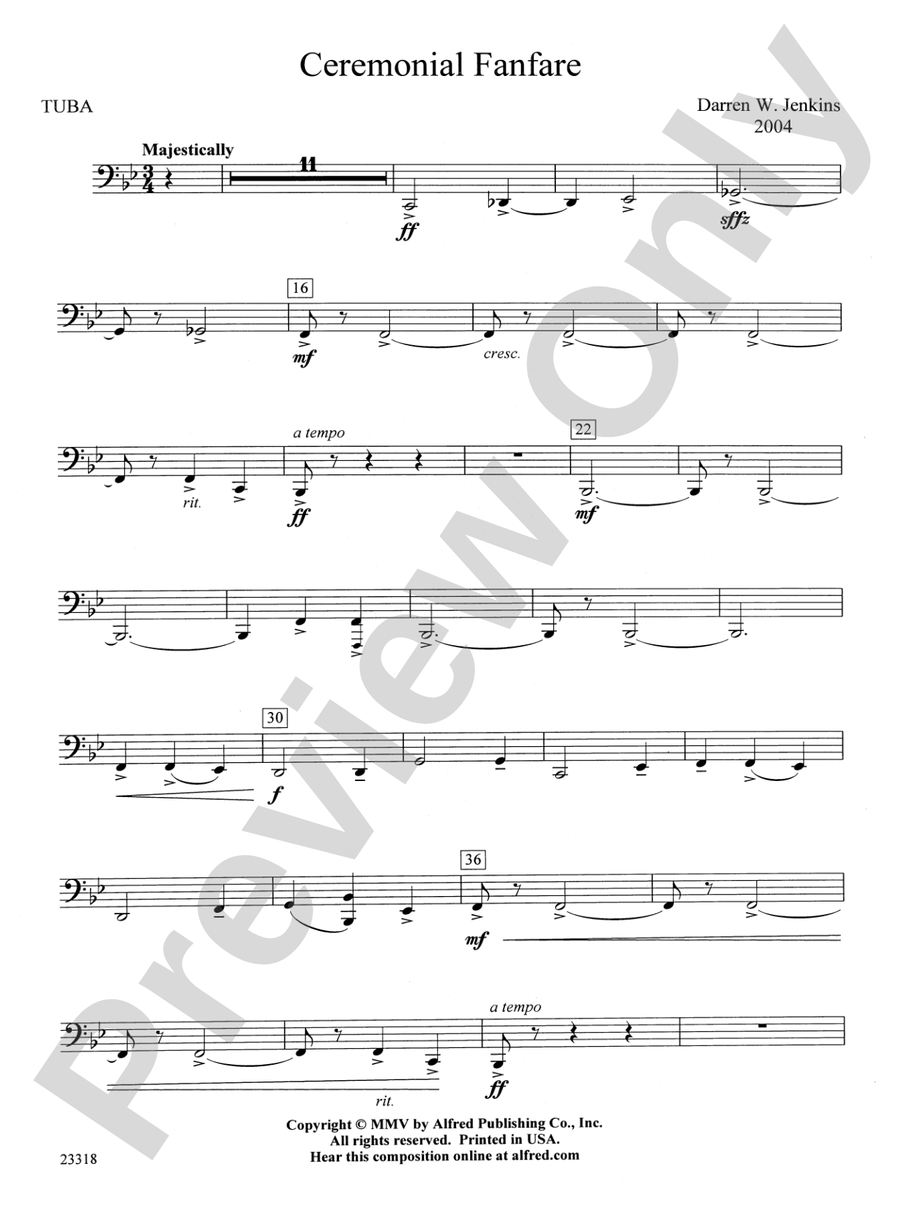 Ceremonial Fanfare: Tuba