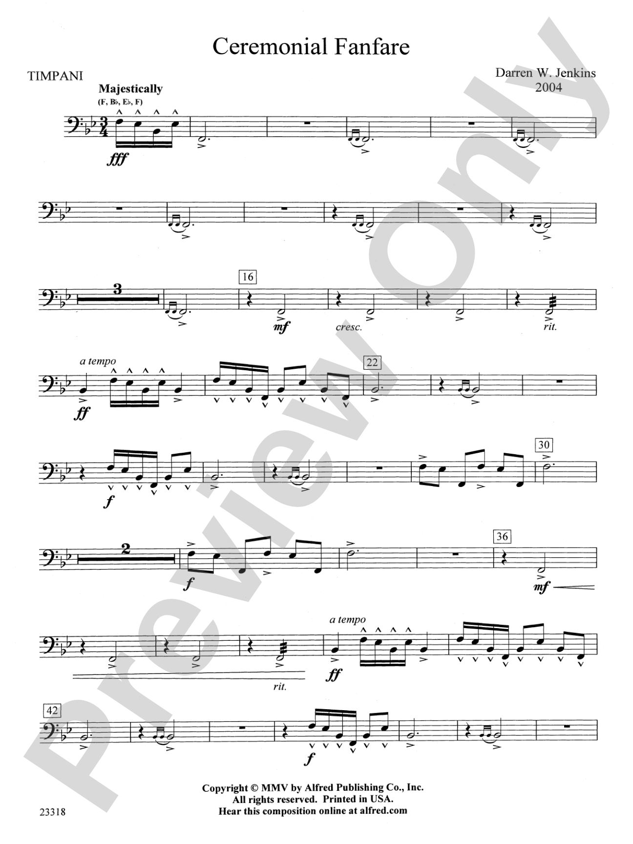 Ceremonial Fanfare: Timpani