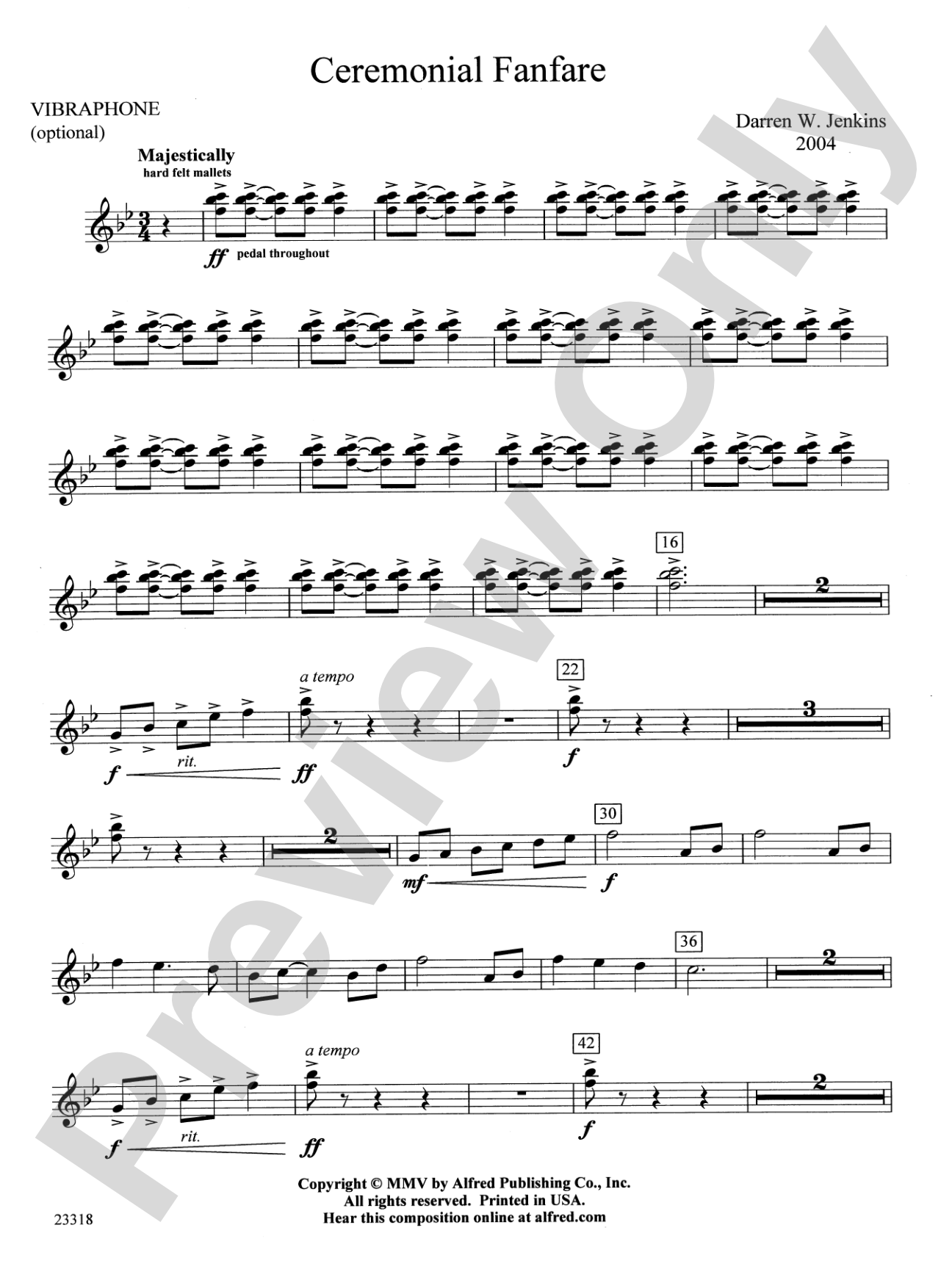 Ceremonial Fanfare: Vibraphone