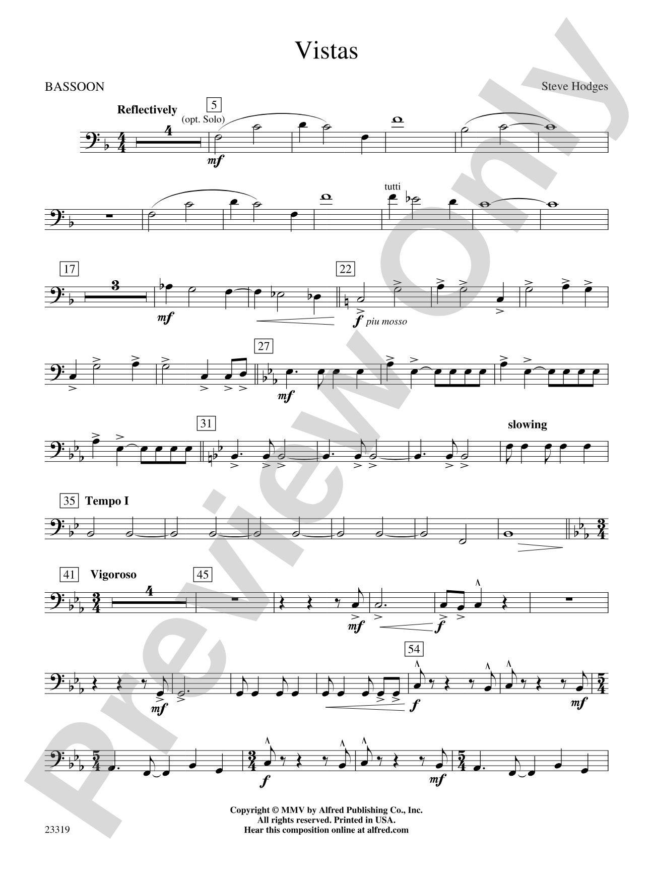 Vistas: Bassoon