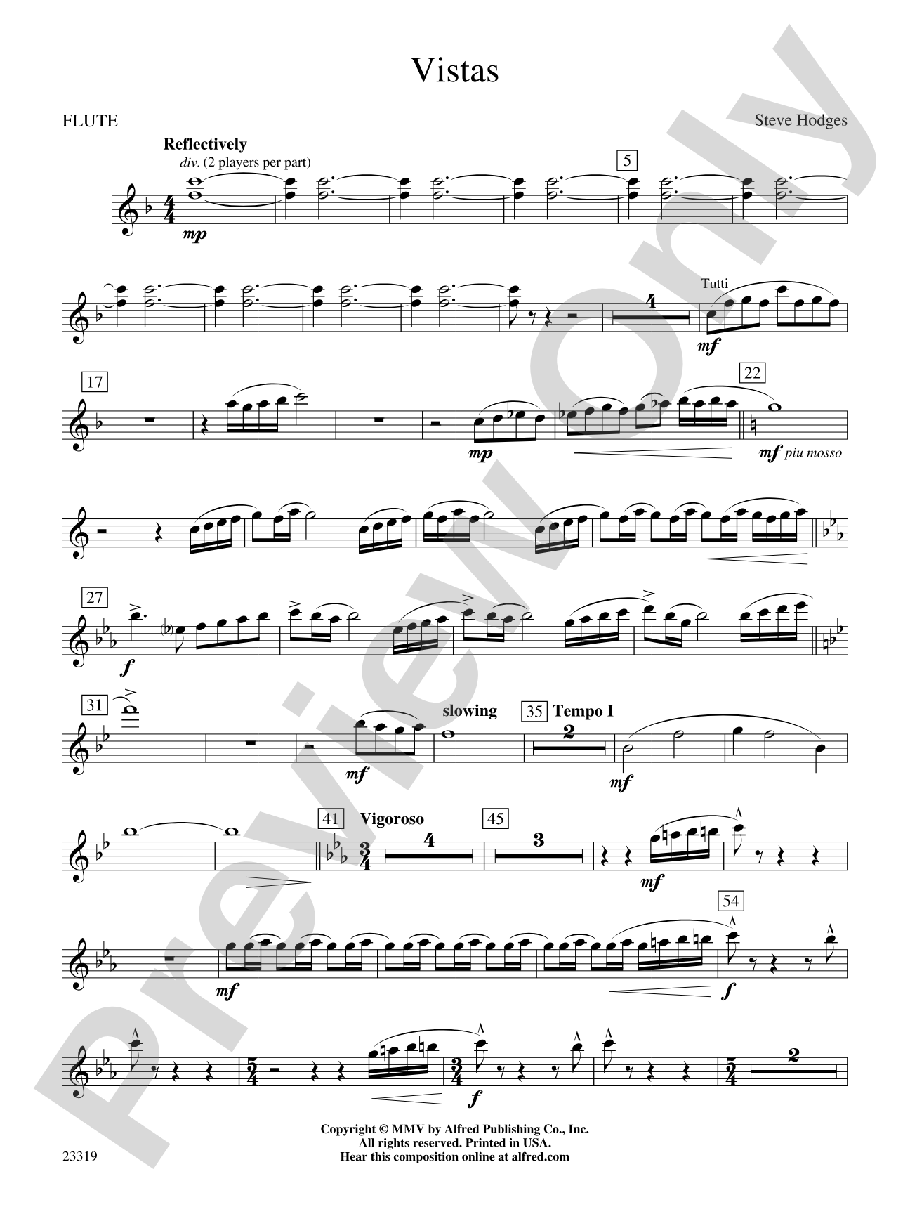 Vistas: Flute