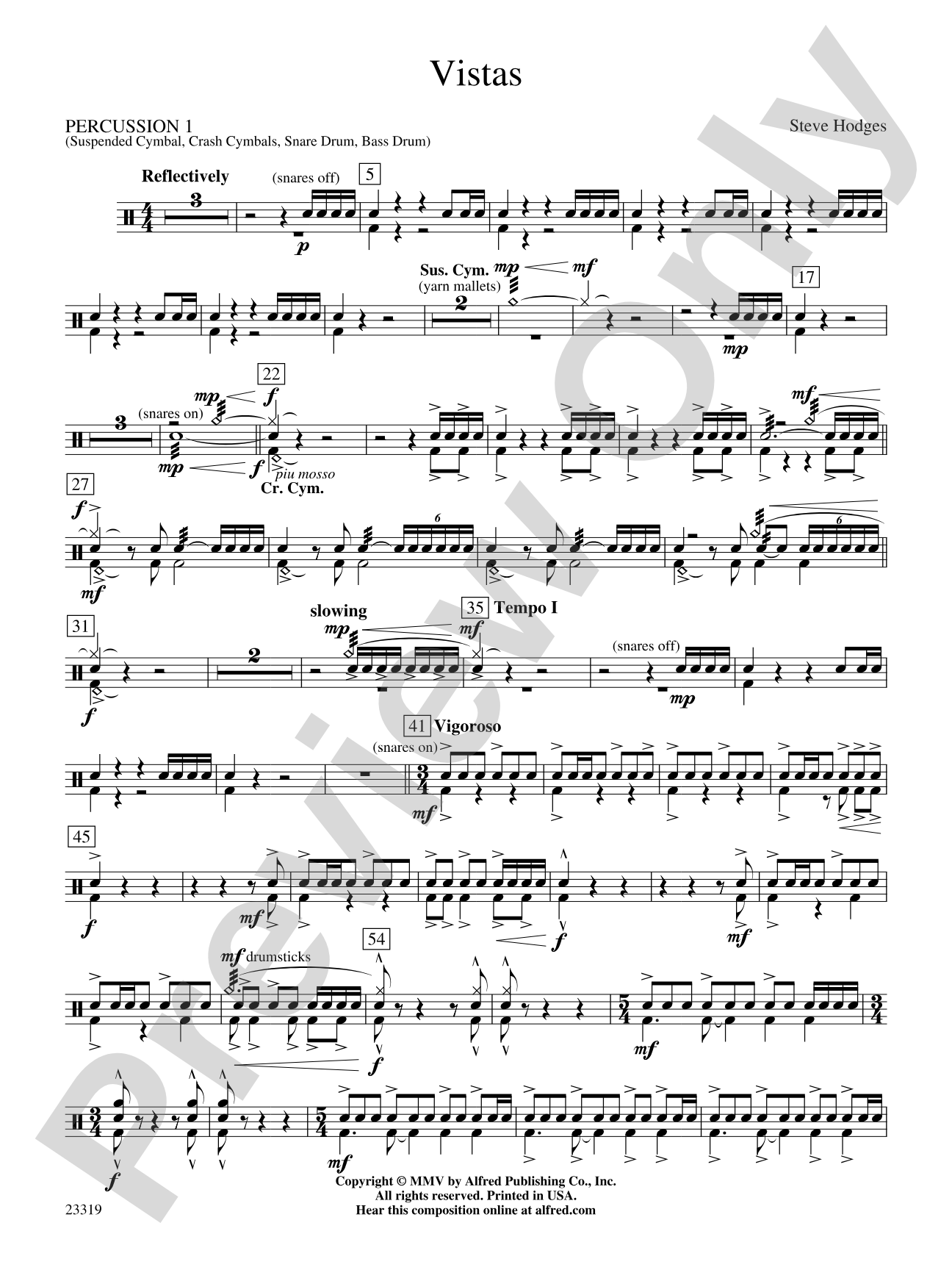 Vistas: 1st Percussion