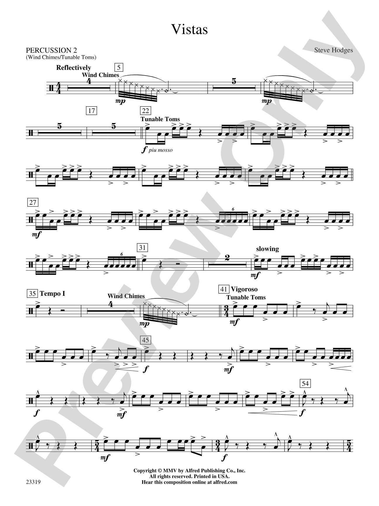 Vistas: 2nd Percussion