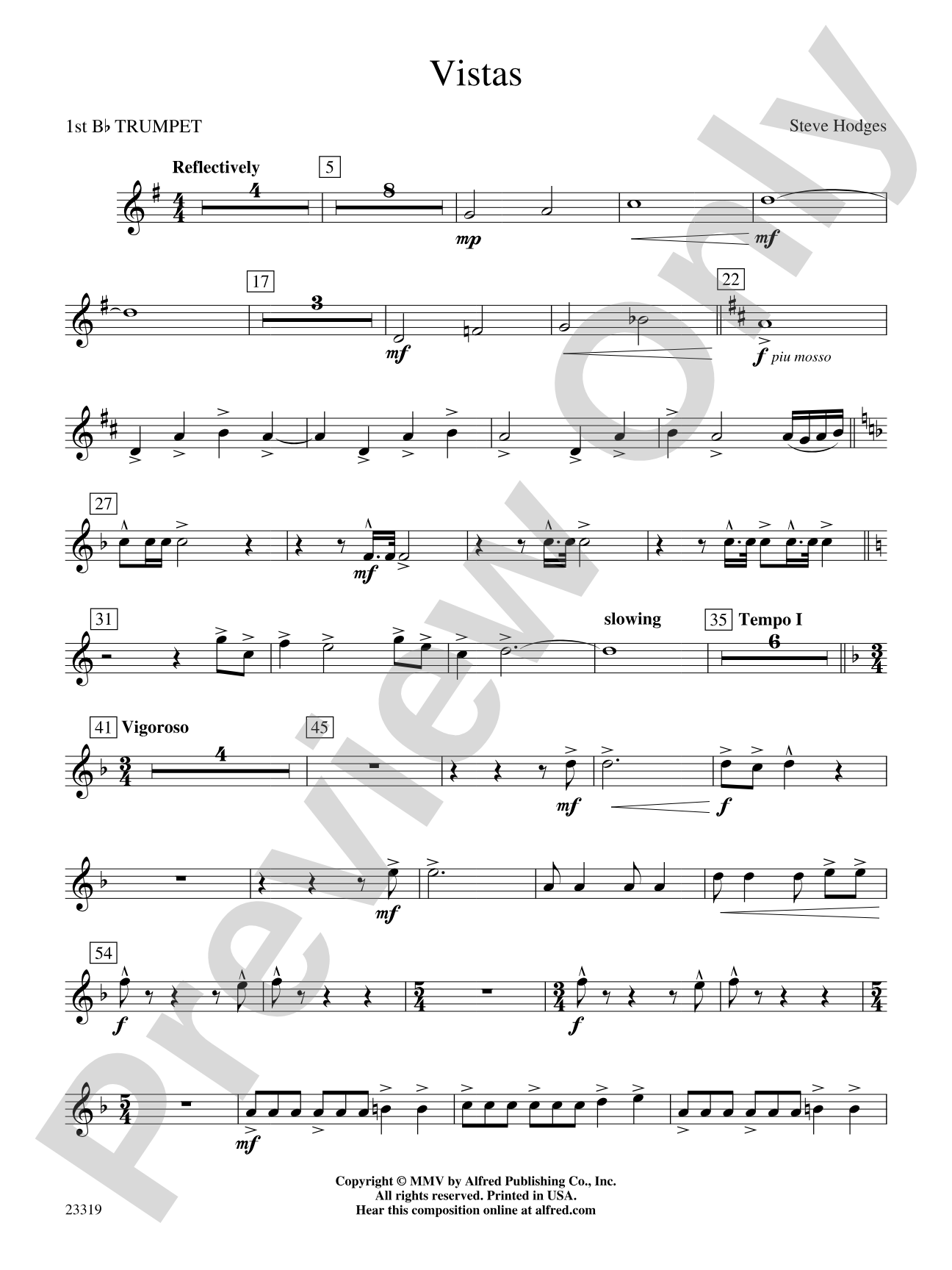 Vistas: 1st B-flat Trumpet
