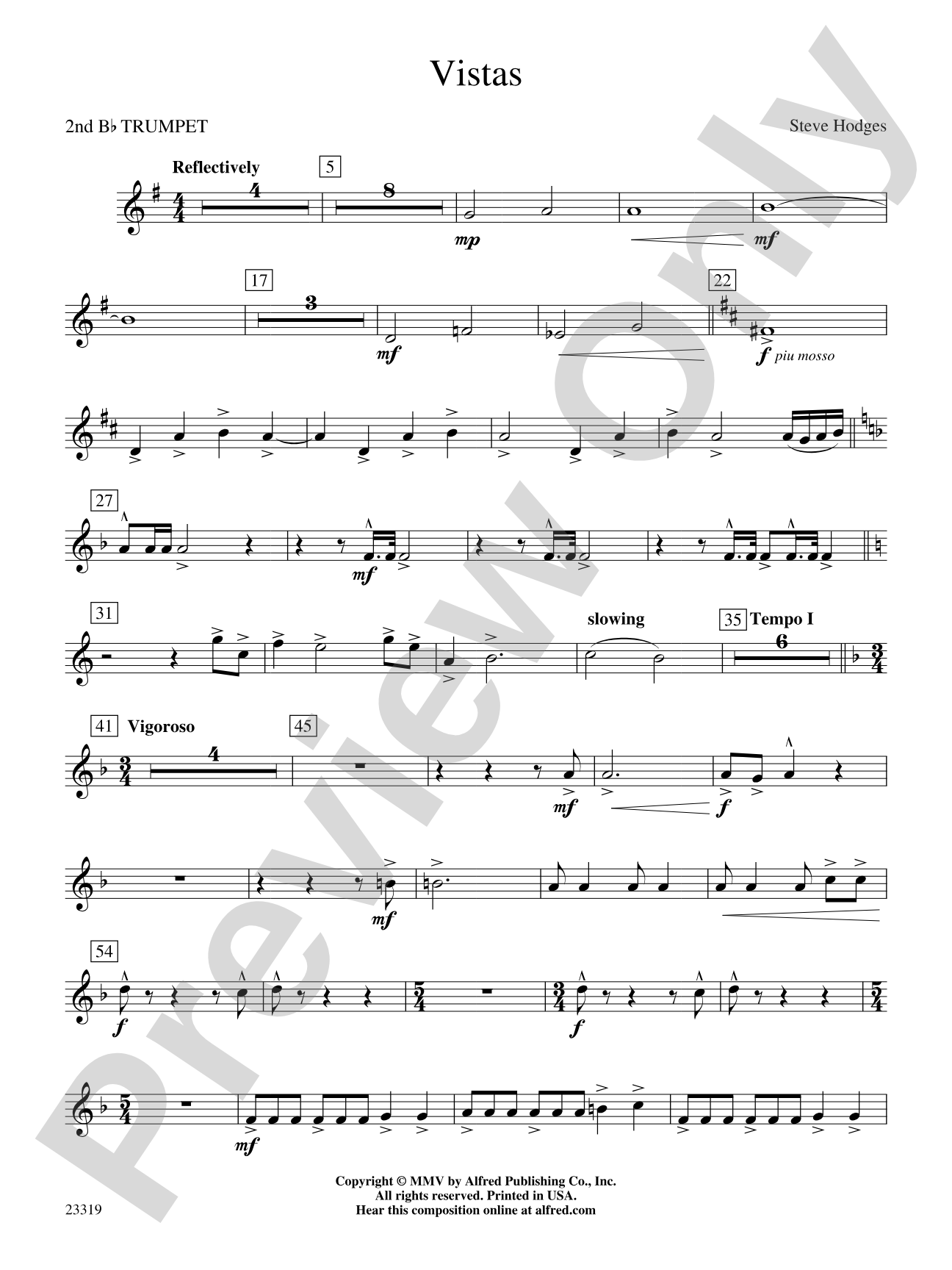 Vistas: 2nd B-flat Trumpet