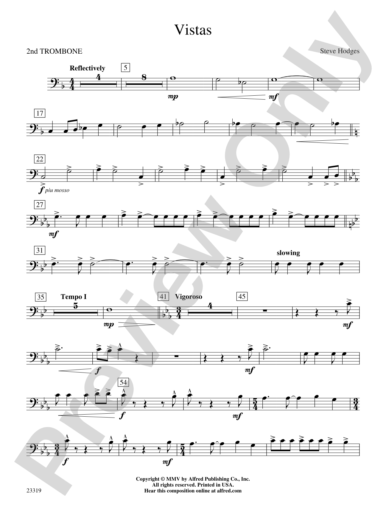 Vistas: 2nd Trombone