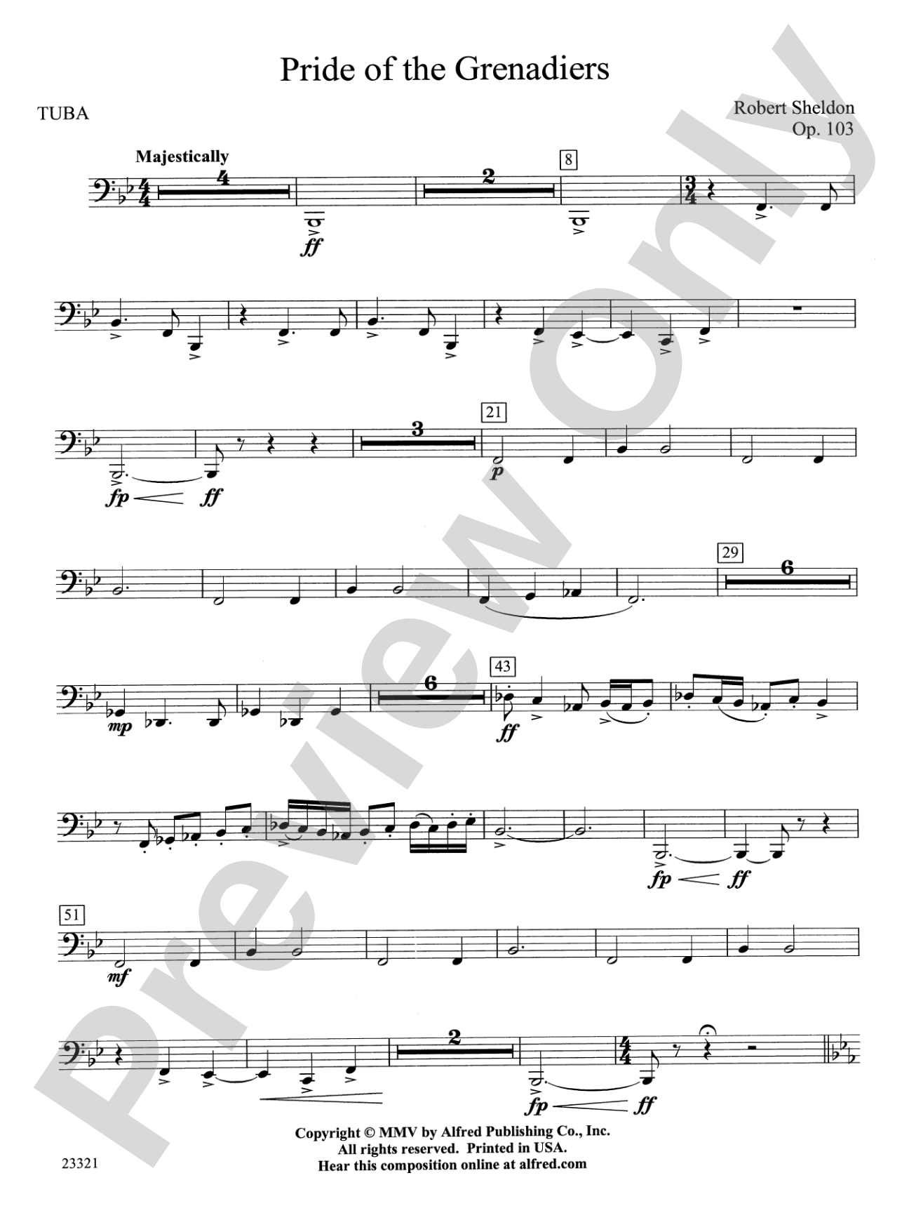 Pride of the Grenadiers: Tuba