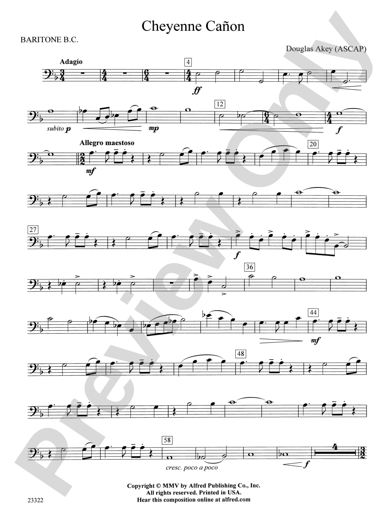 Cheyenne Cañon: Baritone B.C.