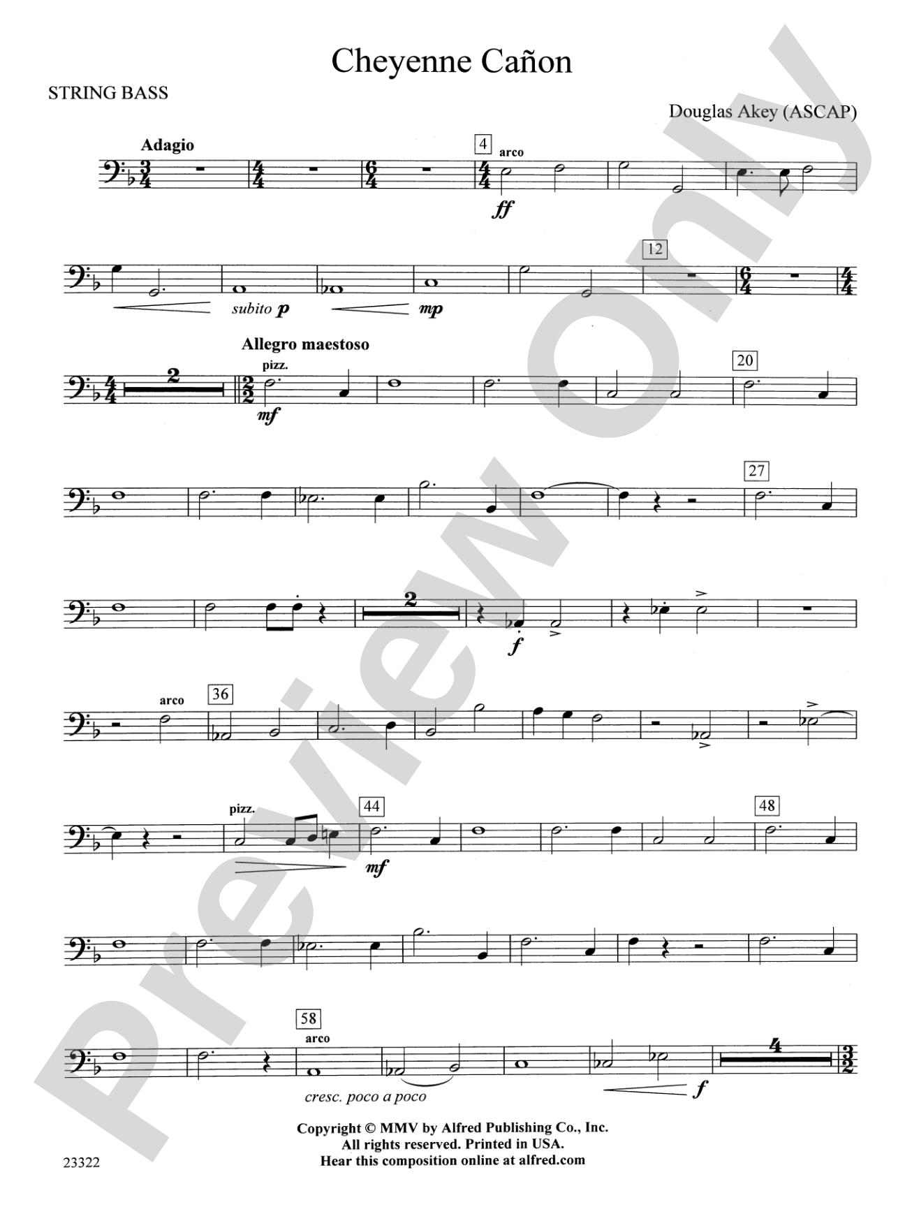 Cheyenne Cañon: String Bass