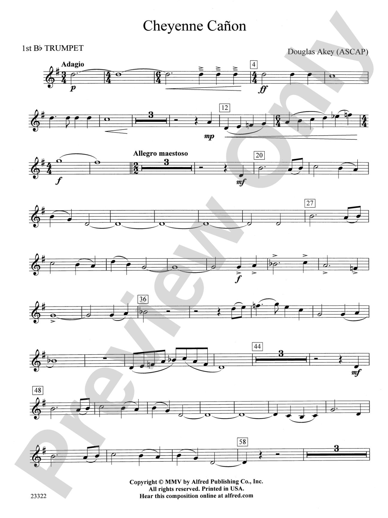Cheyenne Cañon: 1st B-flat Trumpet