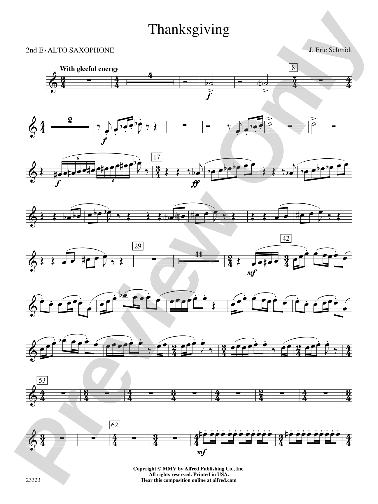 Thanksgiving: 2nd E-flat Alto Saxophone