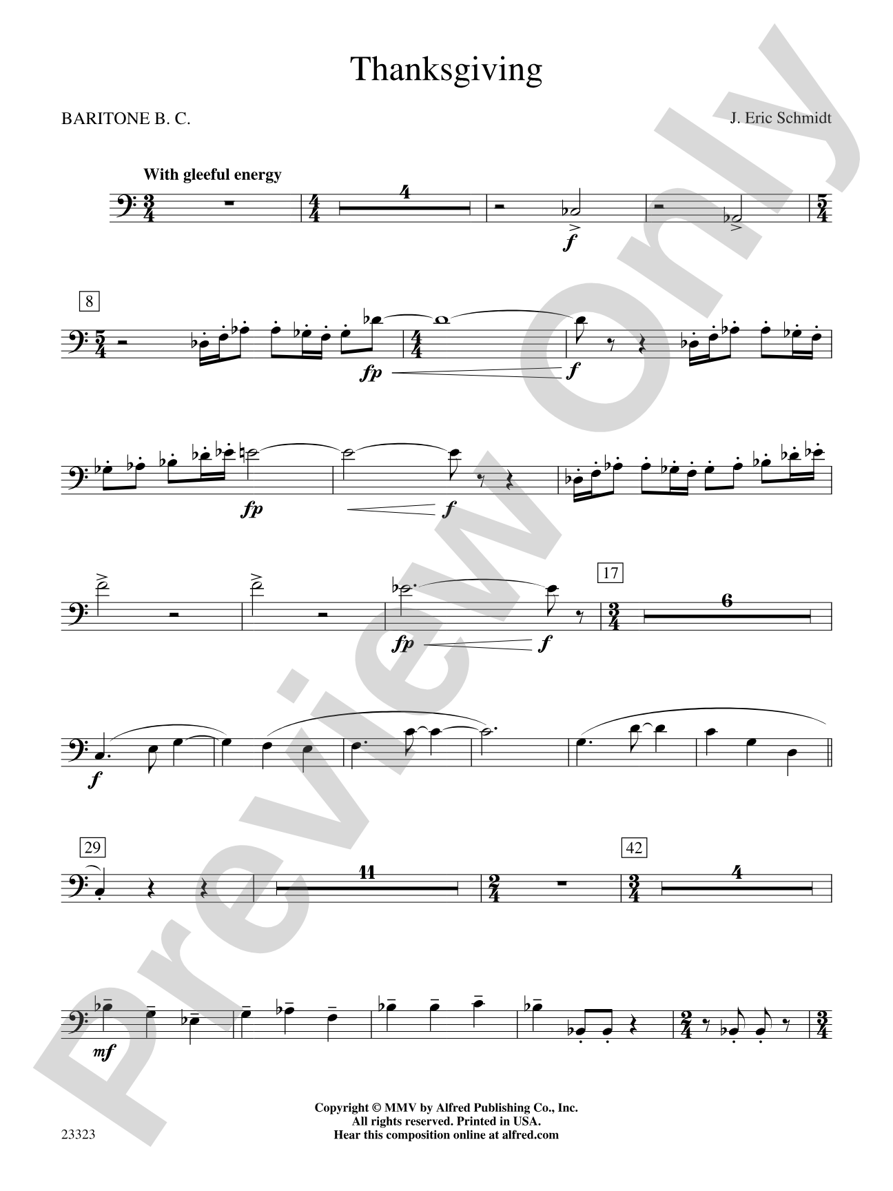 Thanksgiving: Baritone B.C.