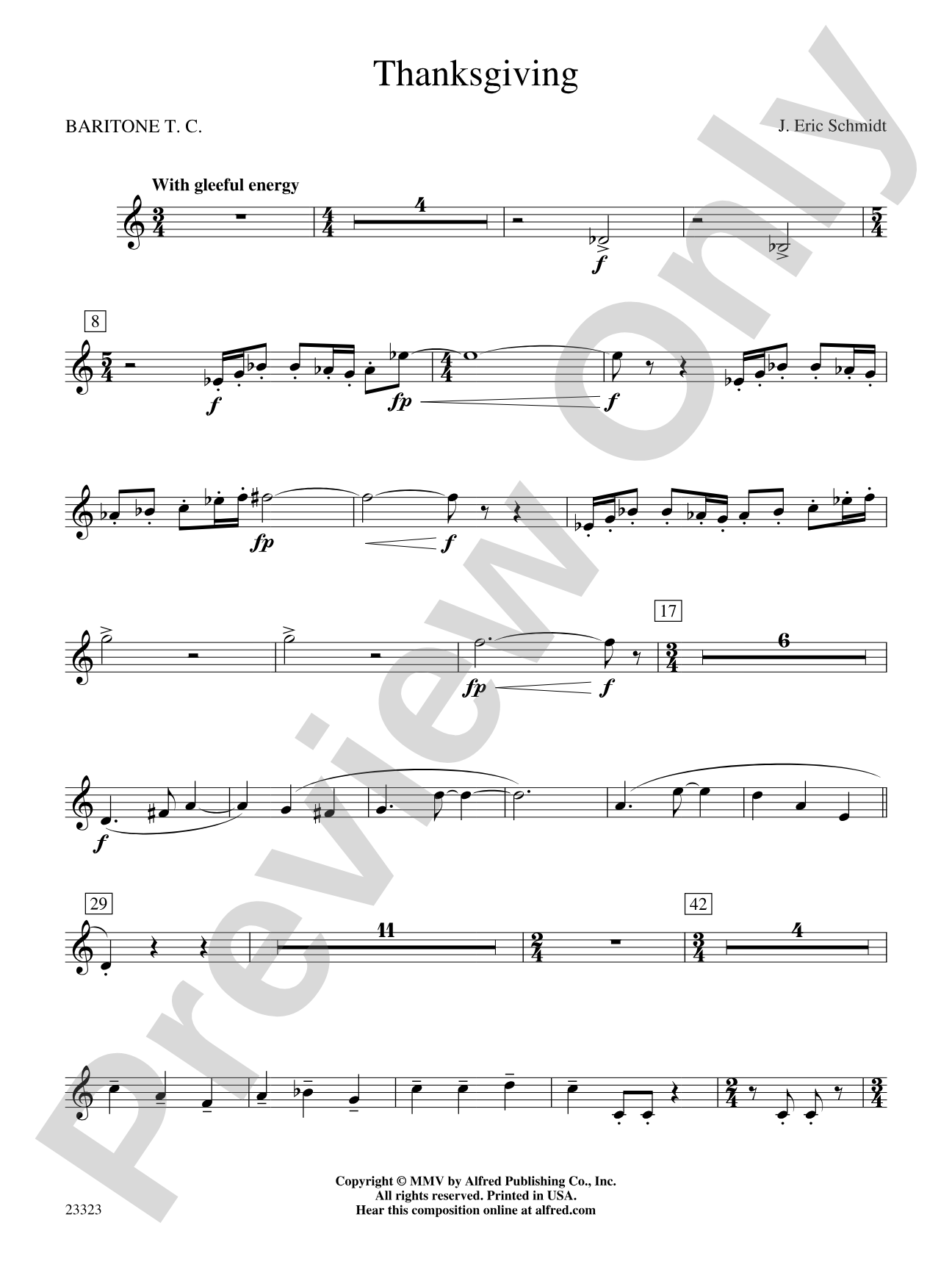 Thanksgiving: Baritone T.C.