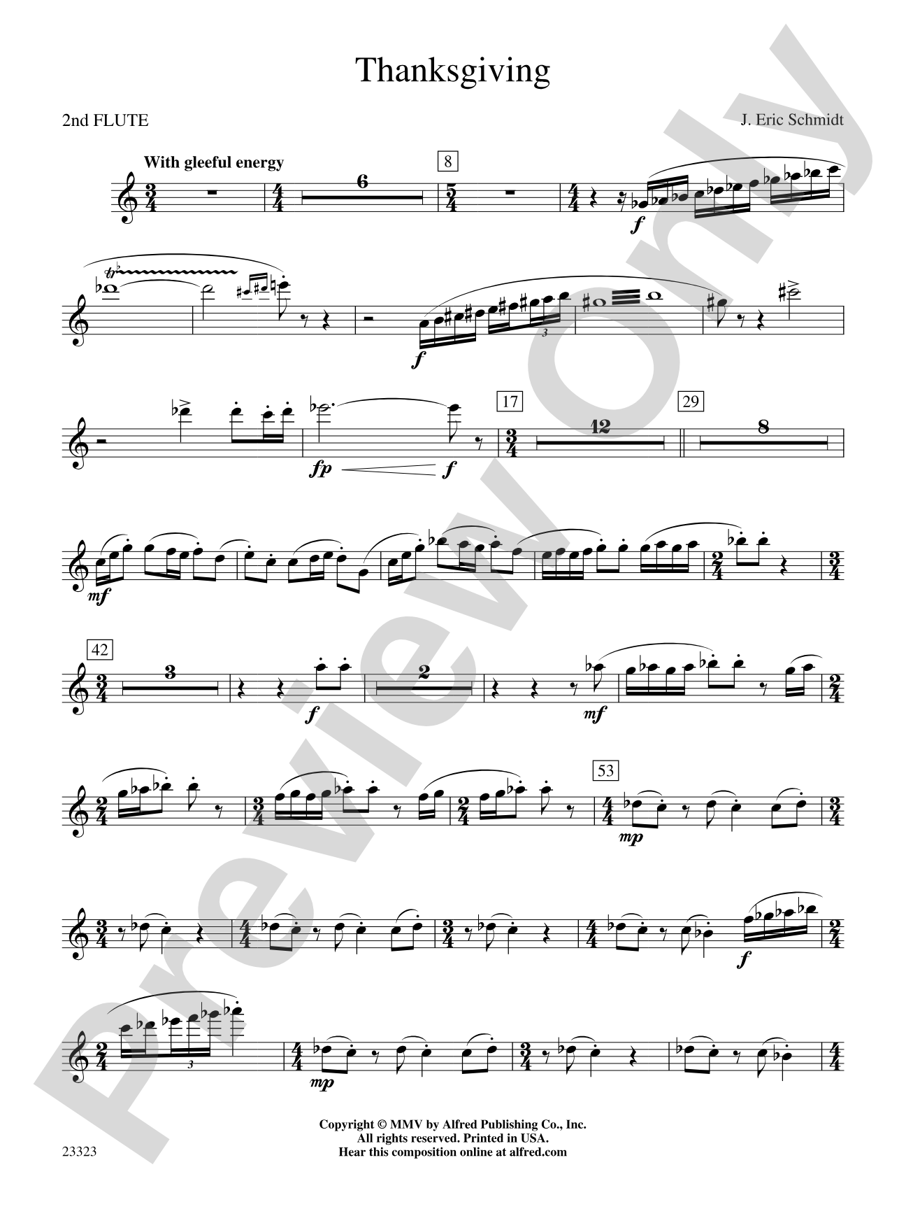 Thanksgiving: 2nd Flute