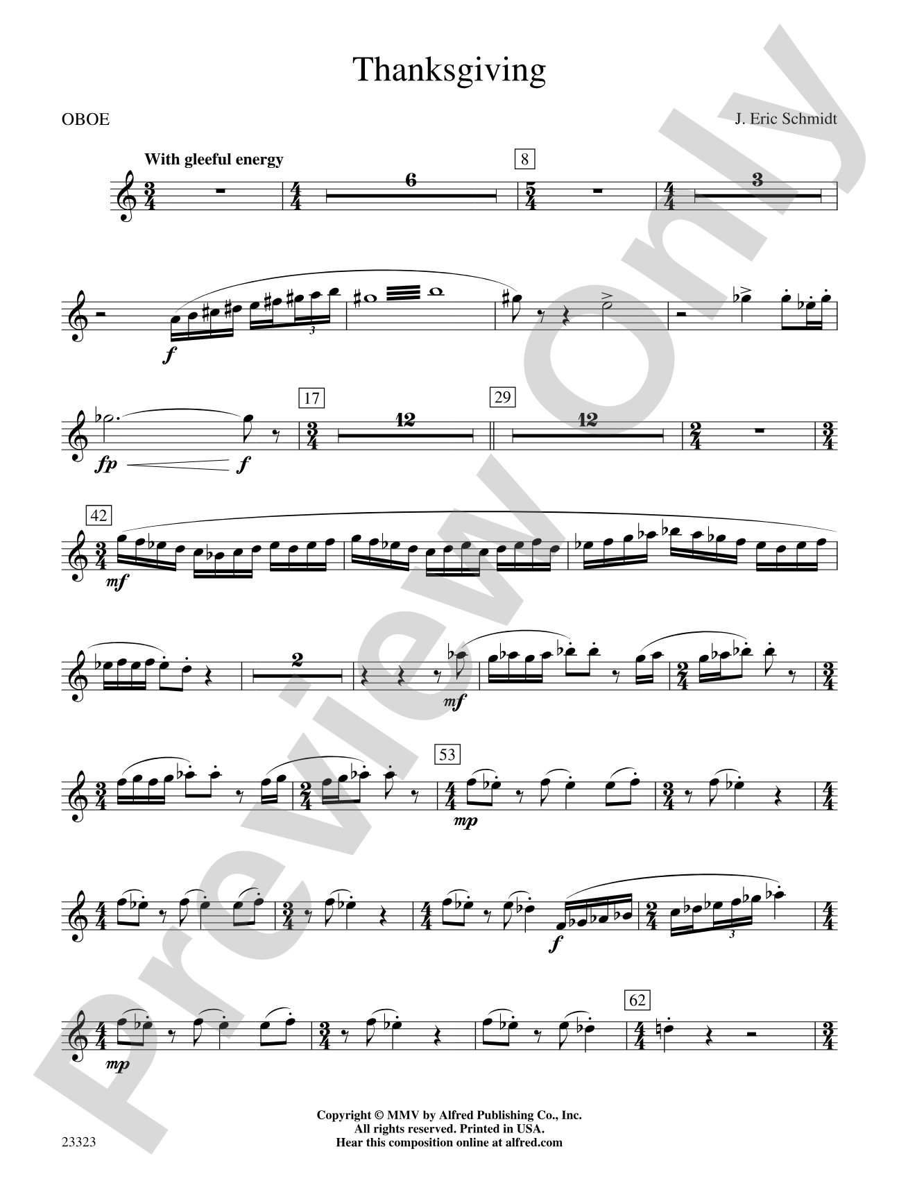 Thanksgiving: Oboe