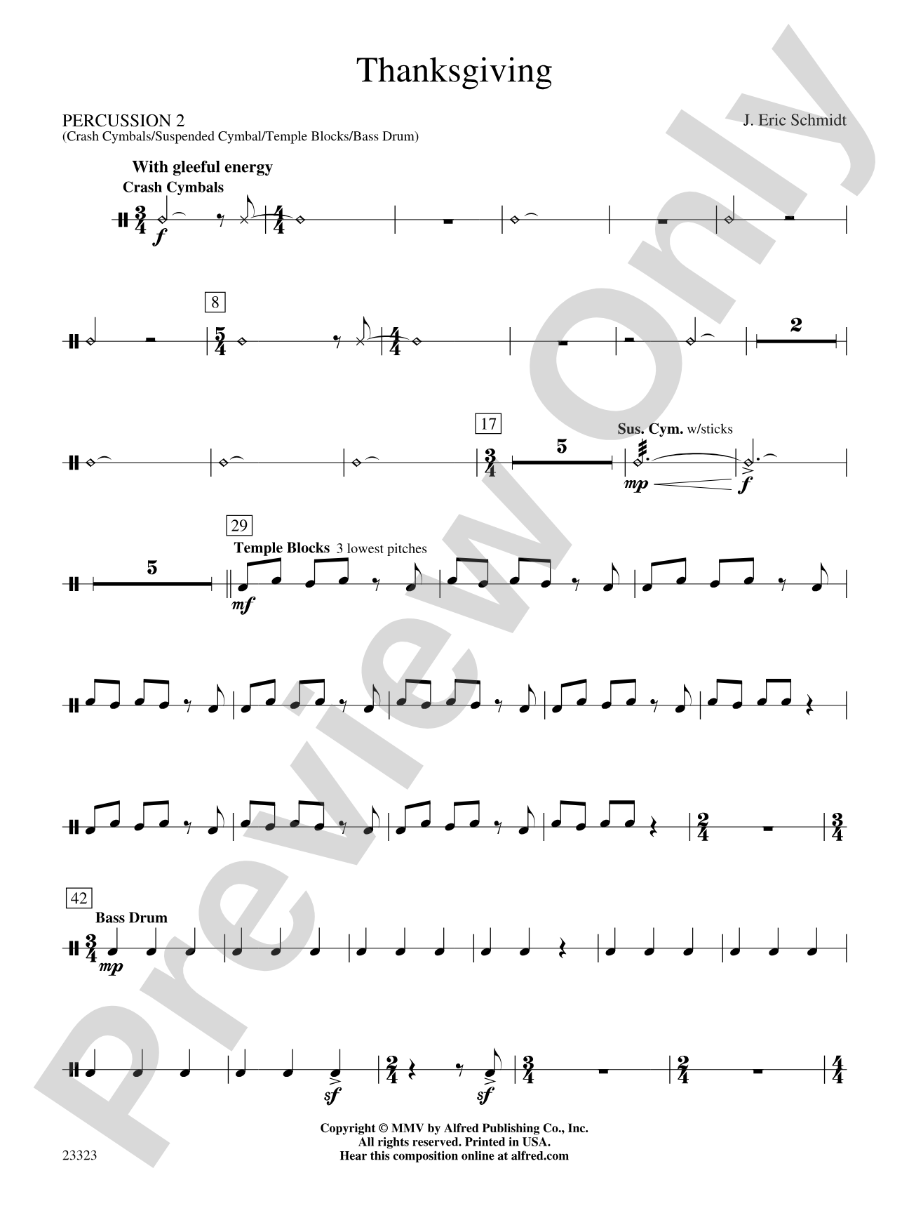 Thanksgiving: 2nd Percussion