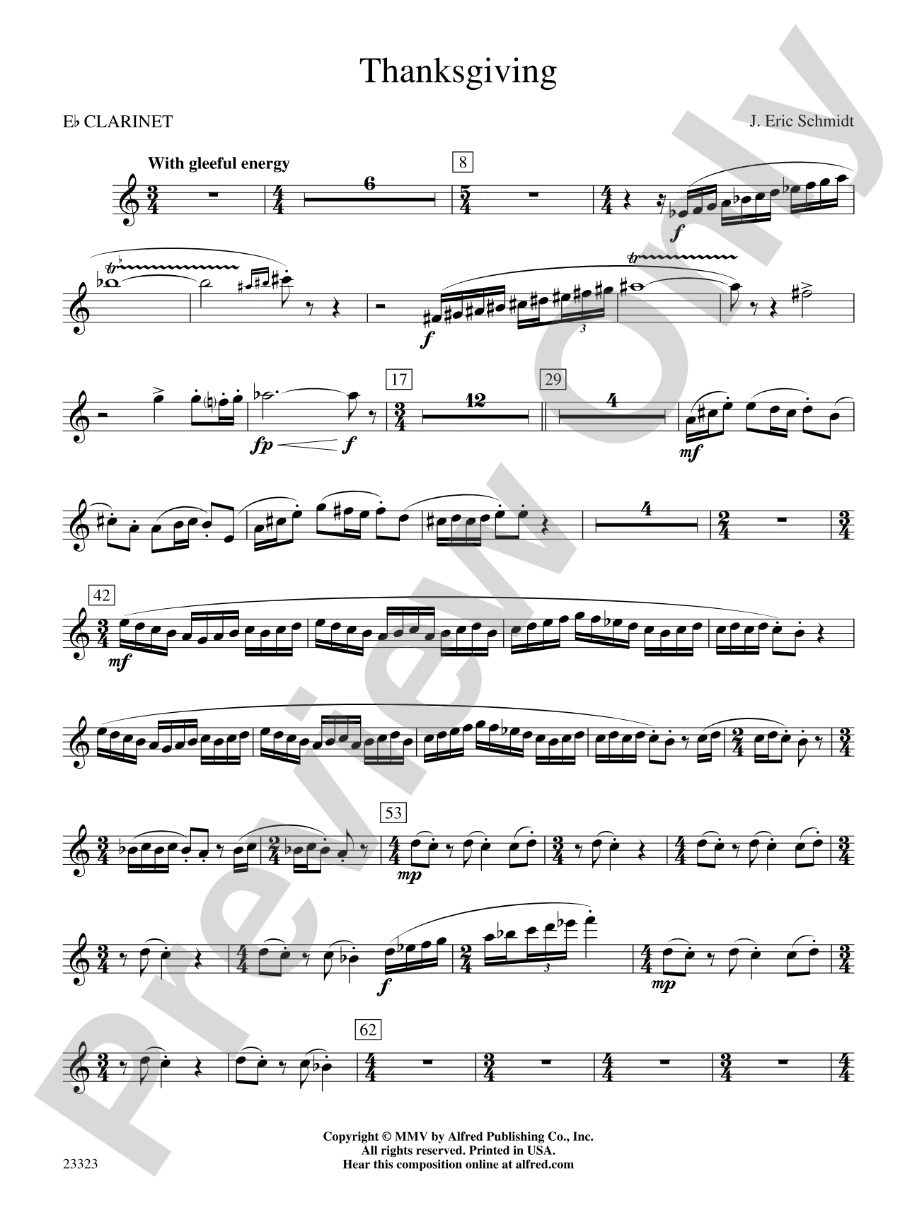 Thanksgiving: Solo Clarinet
