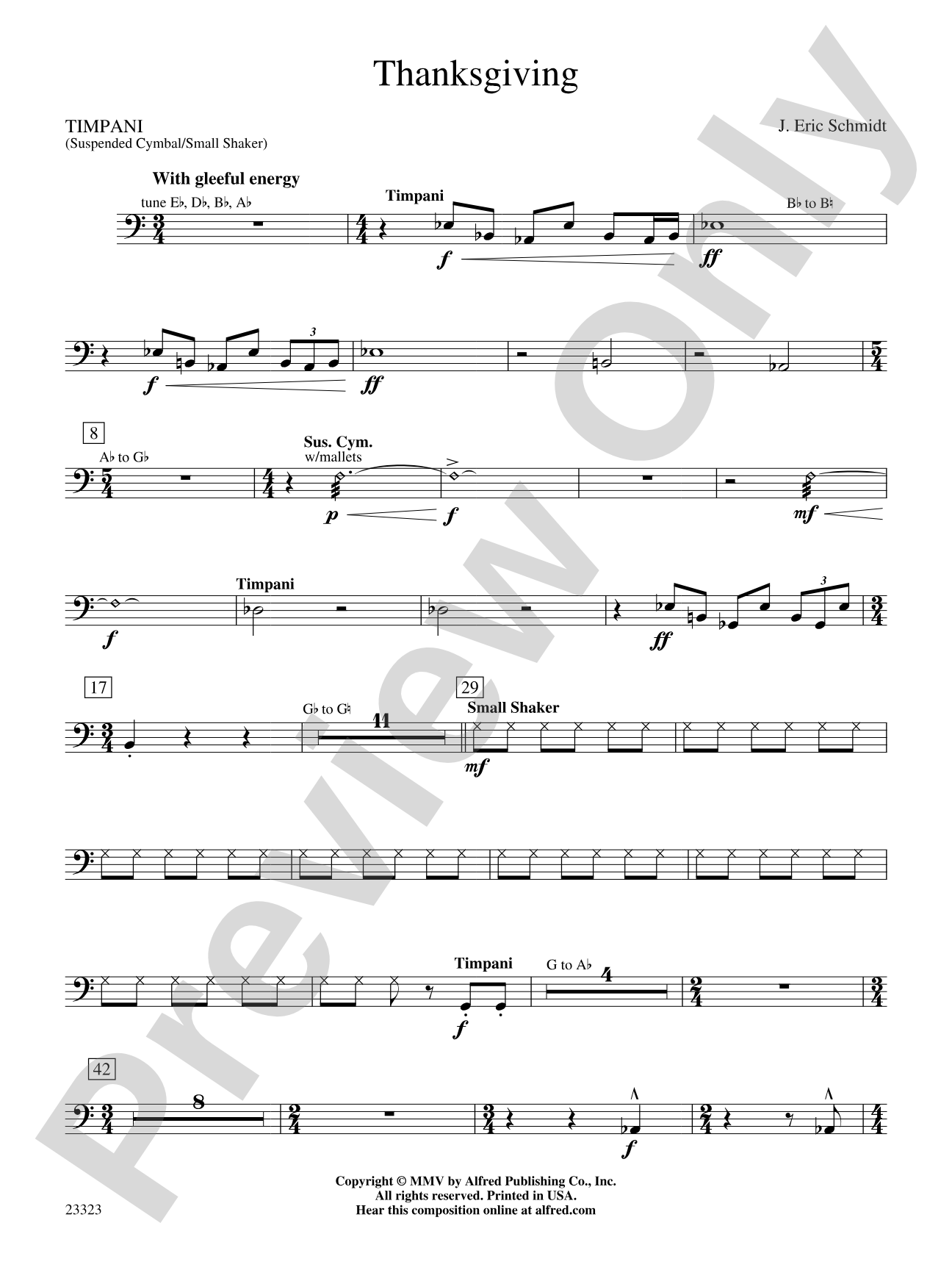 Thanksgiving: Timpani