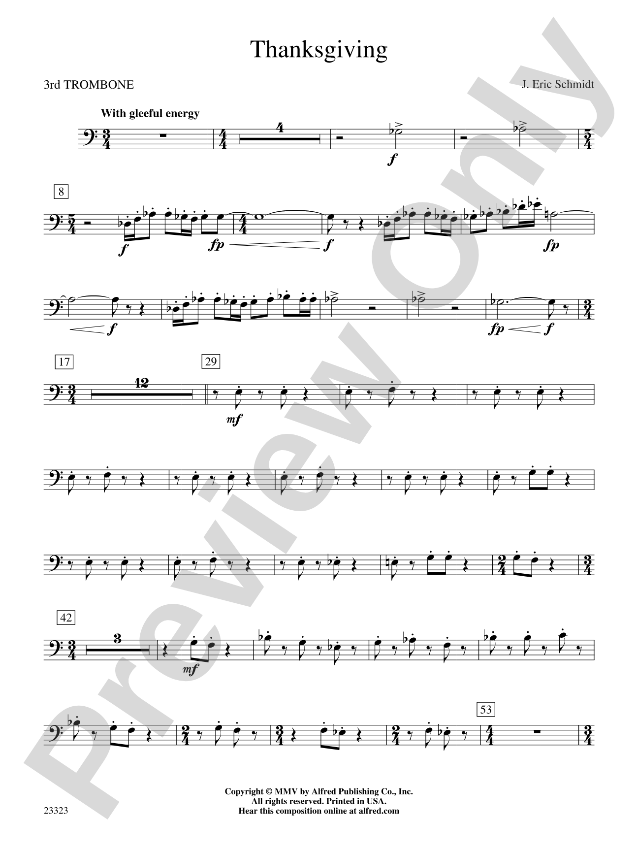 Thanksgiving: 3rd Trombone