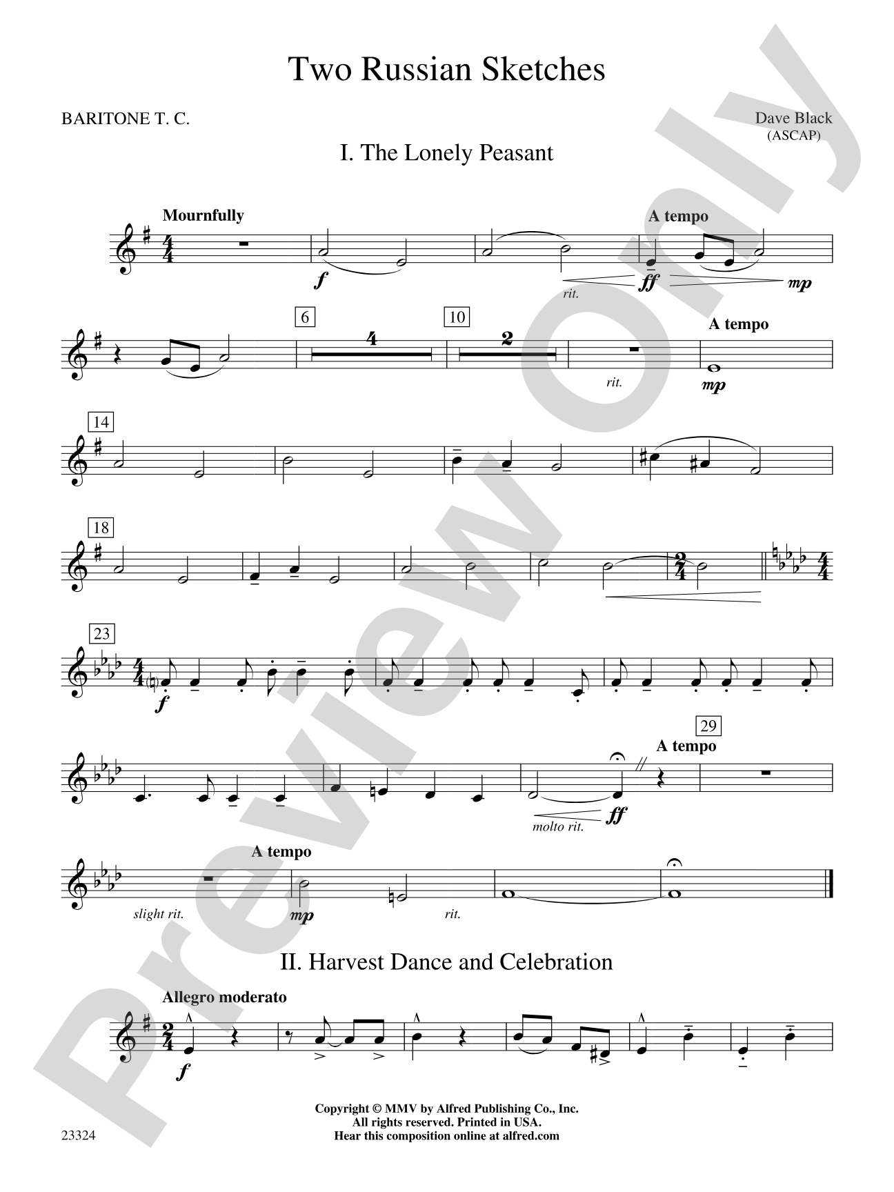 Two Russian Sketches: Baritone T.C.