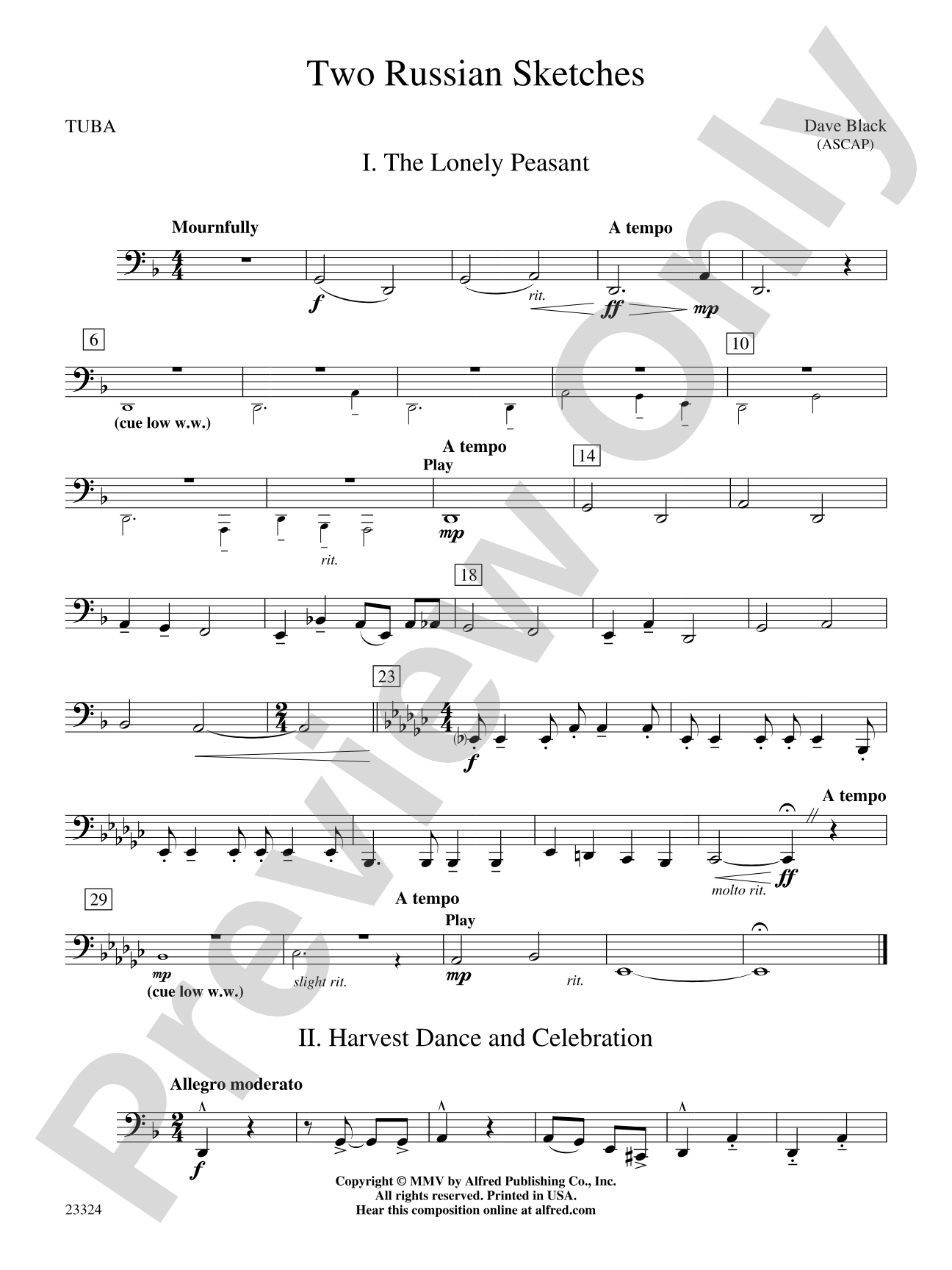 Two Russian Sketches: Tuba